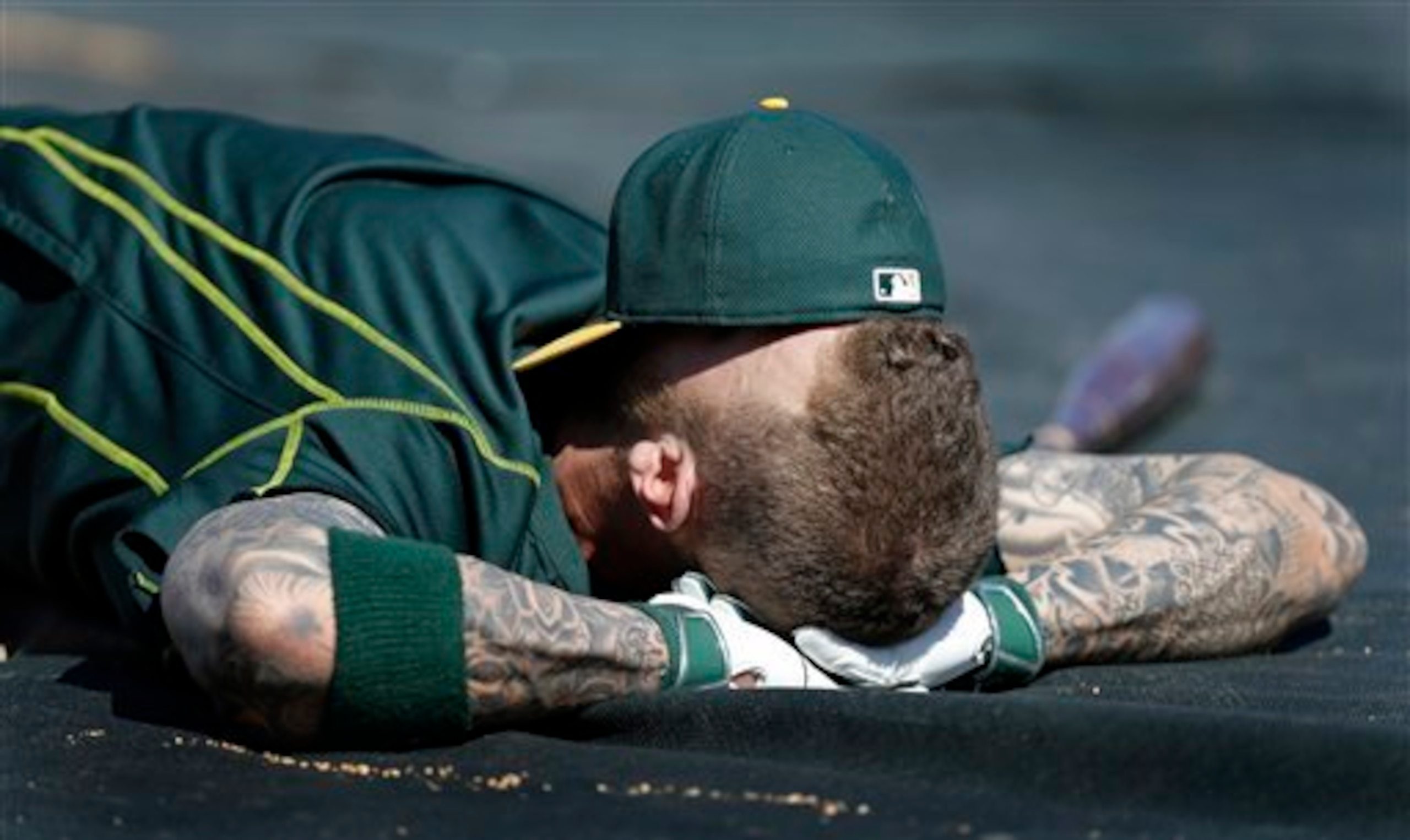 The A's can't be caught flat on their backs.