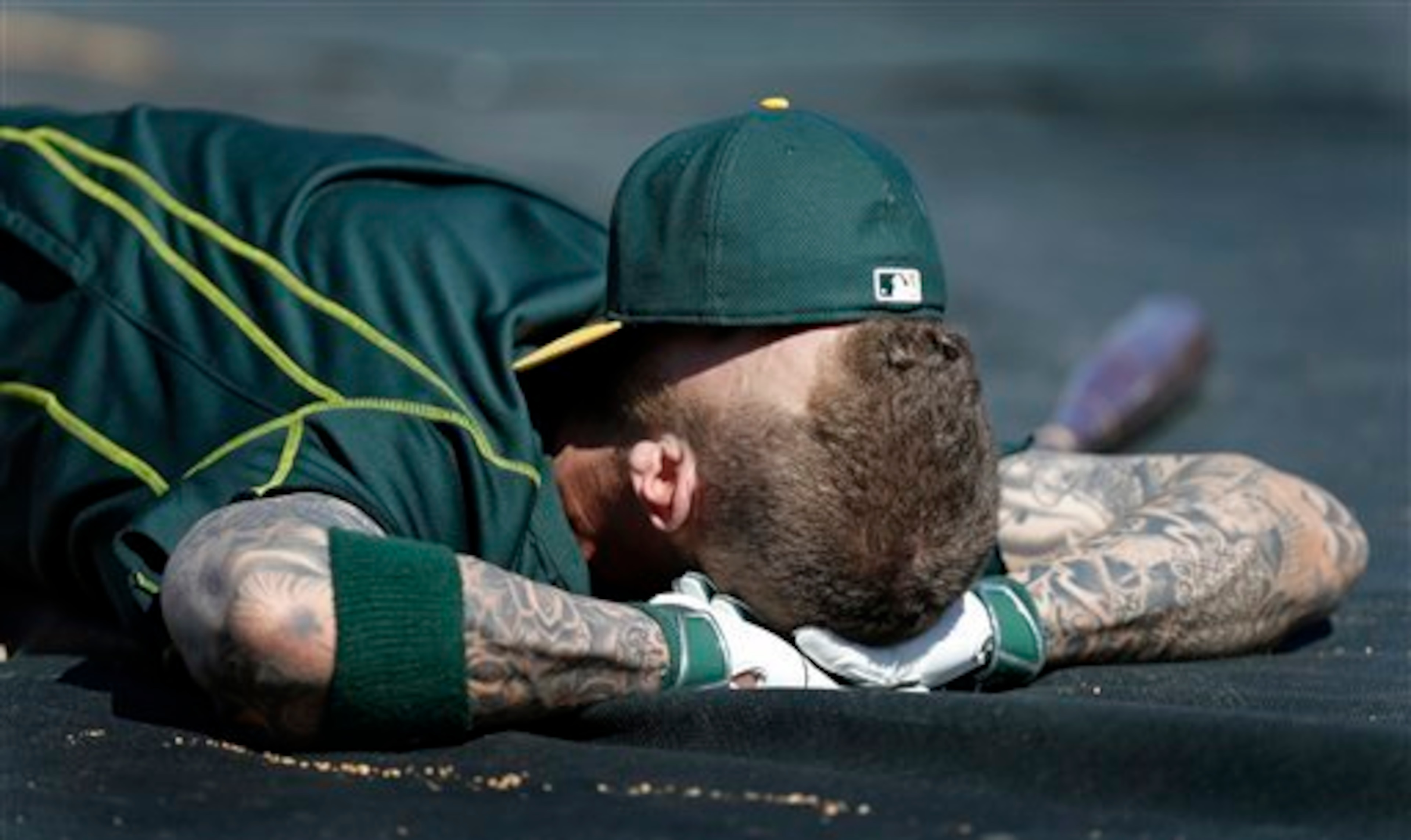 The A's can't be caught flat on their backs.