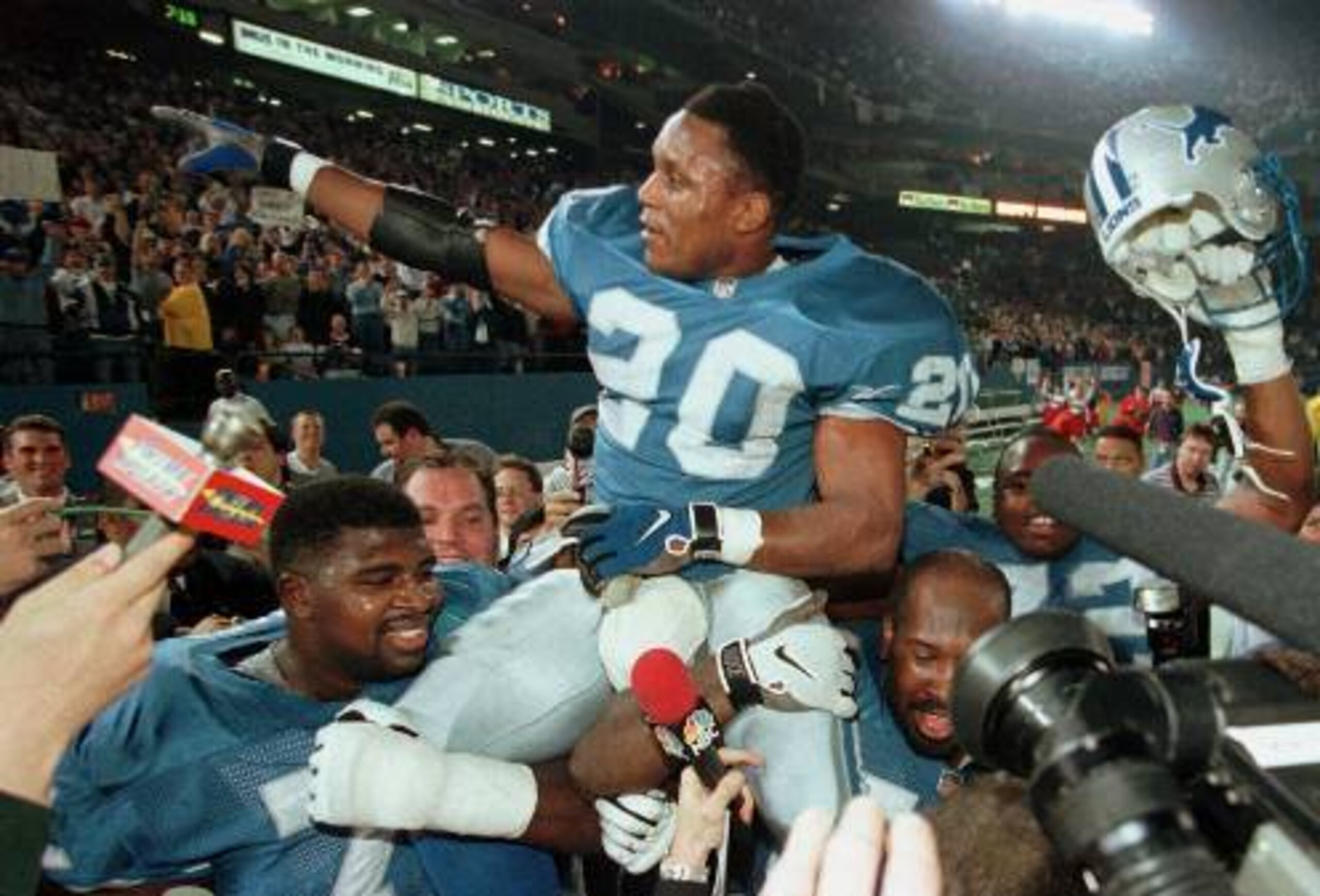 Barry Sanders was the best running back in football when he retired in 1998.