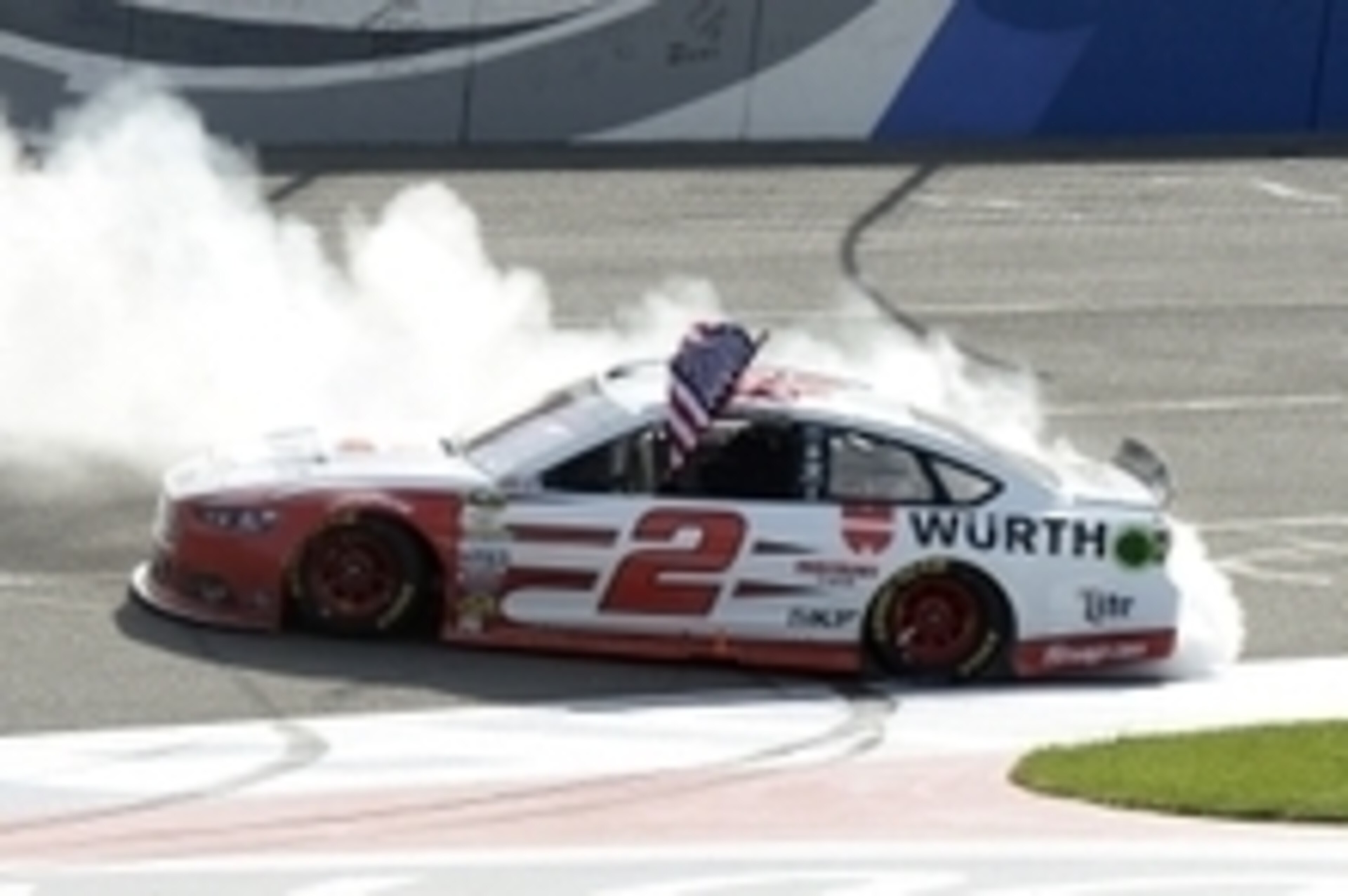 Brad Keselowski celebrated with a burnout after winning at Auto Club Speedway, but what did that do for him in the BR driver rankings?