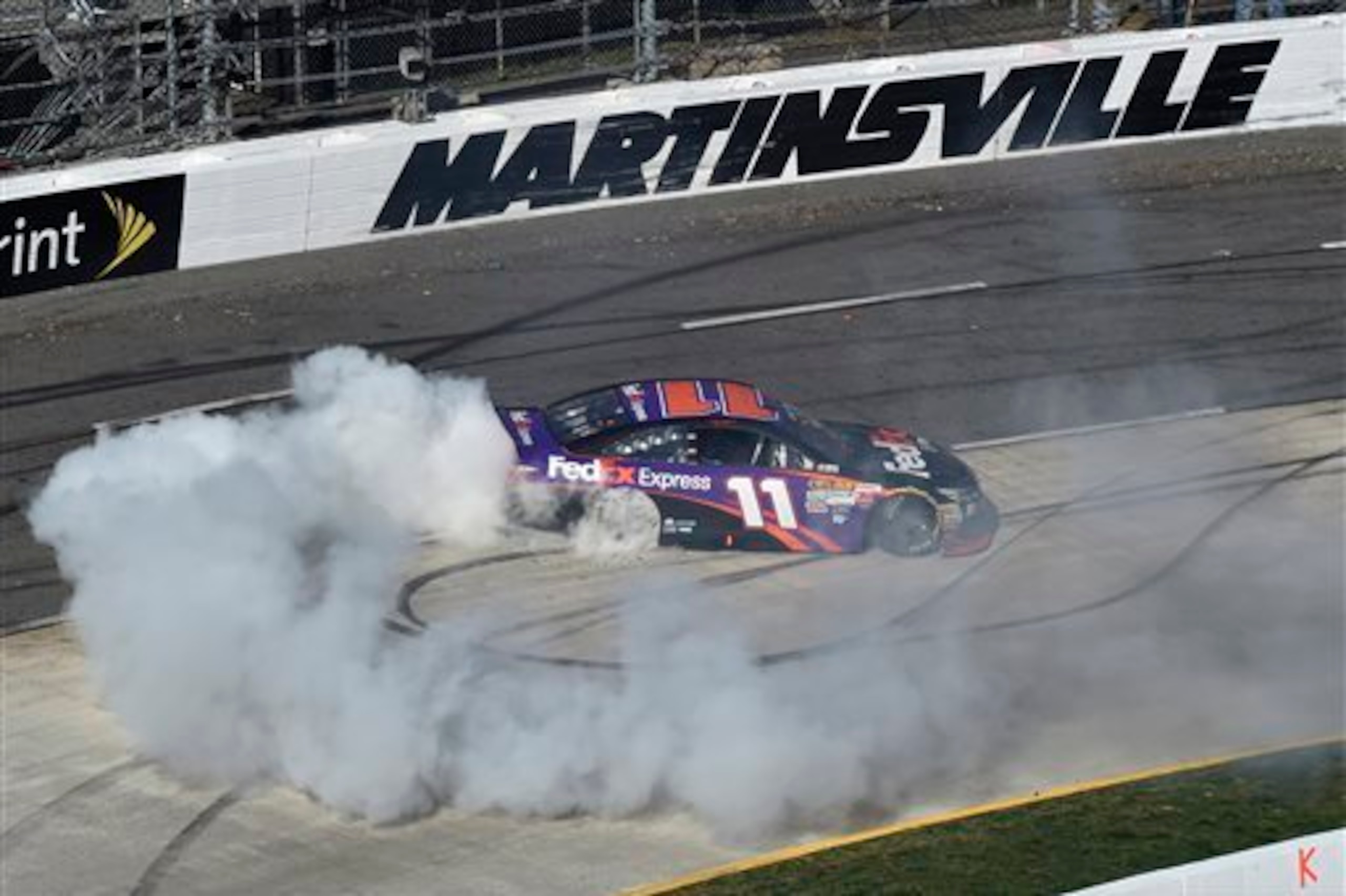 Denny Hamlin ran circles around the competition at Martinsville Speedway.