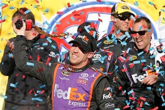 Denny Hamlin and his new crew chief Dave Rogers gave Joe Gibbs Racing a huge lift at Martinsville.
