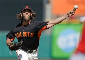 Madison Bumgarner leads the San Francisco pitching staff.