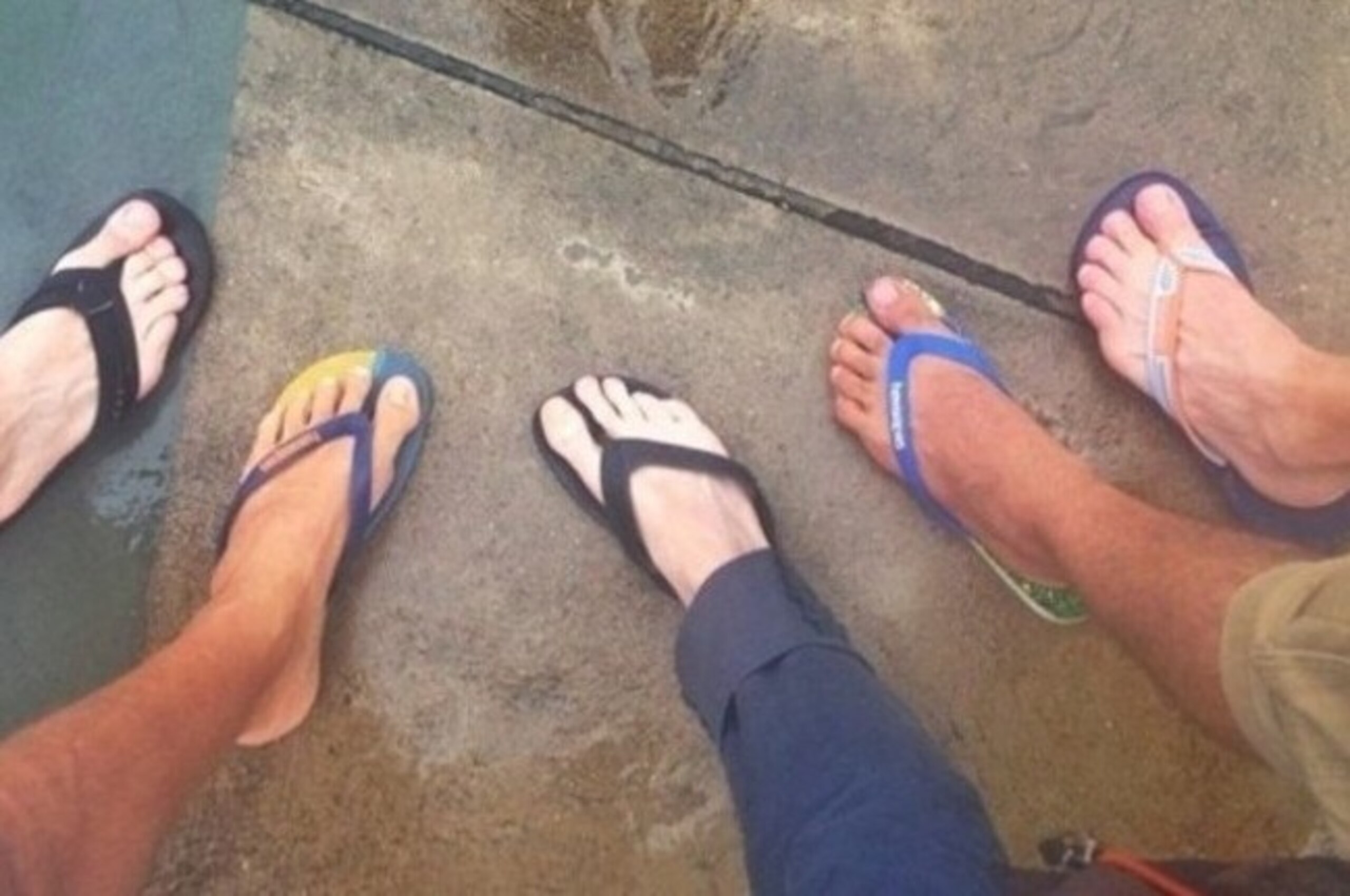Actual Twins flip-flops not pictured—they're much worse than these.