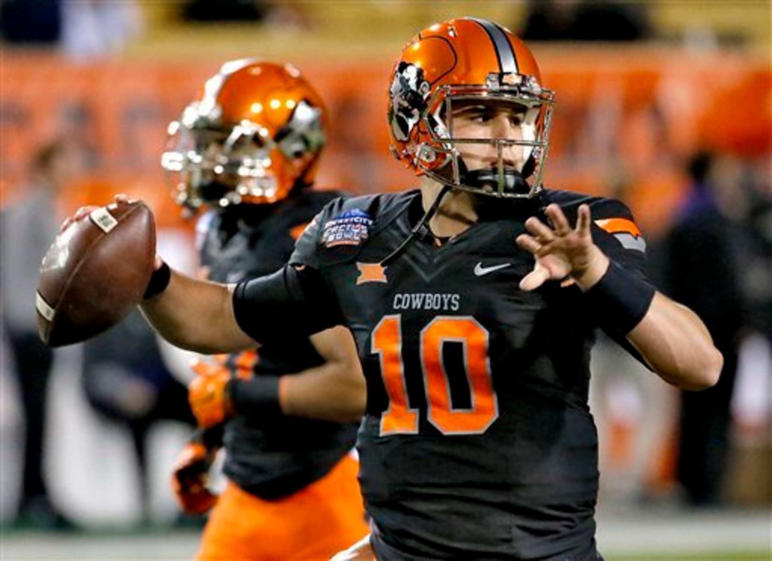Mason Rudolph showed promise as Oklahoma State's freshman quarterback last fall.