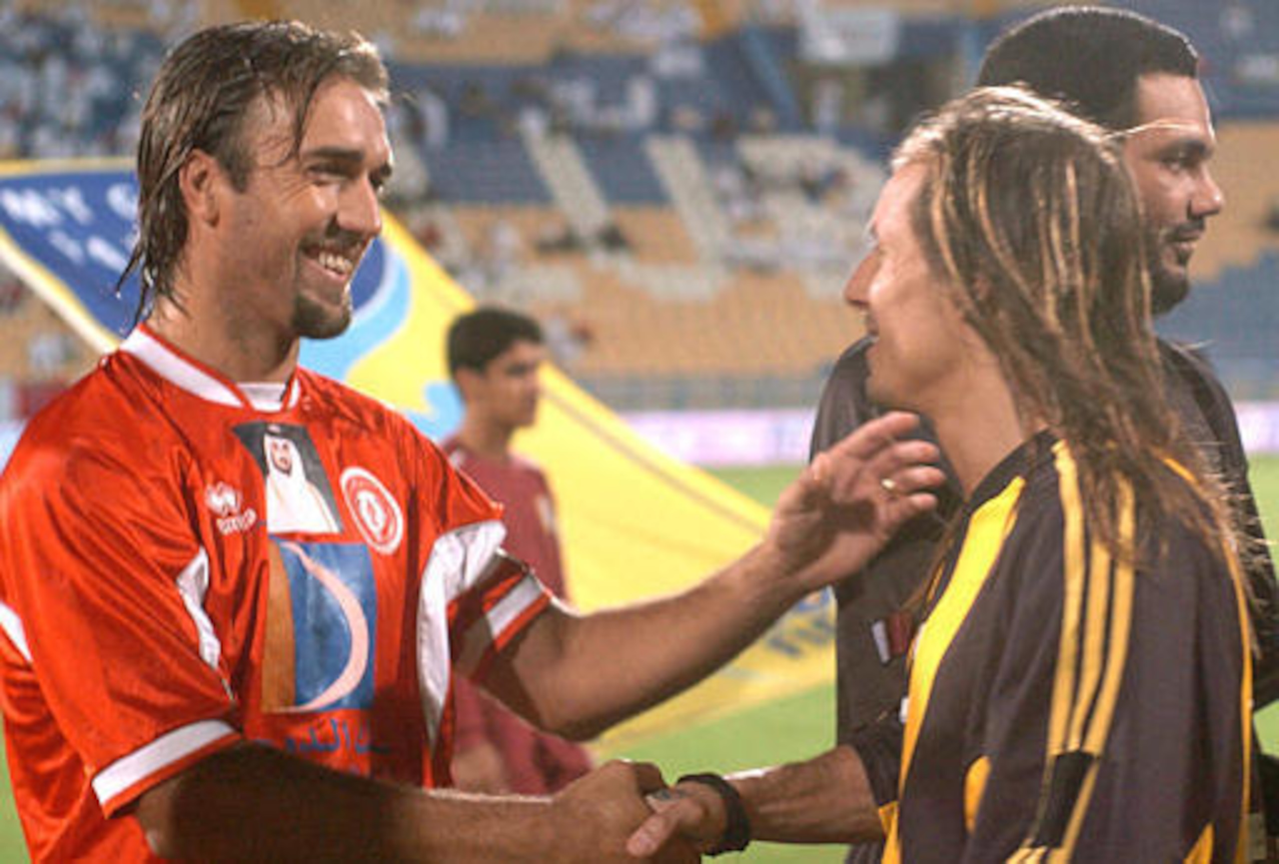 Adebayor would not be the first high-profile player to be tempted by the money and lifestyle of Middle Eastern football. Gabriel Batistuta and Claudio Caniggia played in Qatar a decade ago. Adebayor would not be the first high-profile player to be tempted by the money and lifestyle of Middle Eastern football. Gabriel Batistuta and Claudio Caniggia played in Qatar a decade ago.