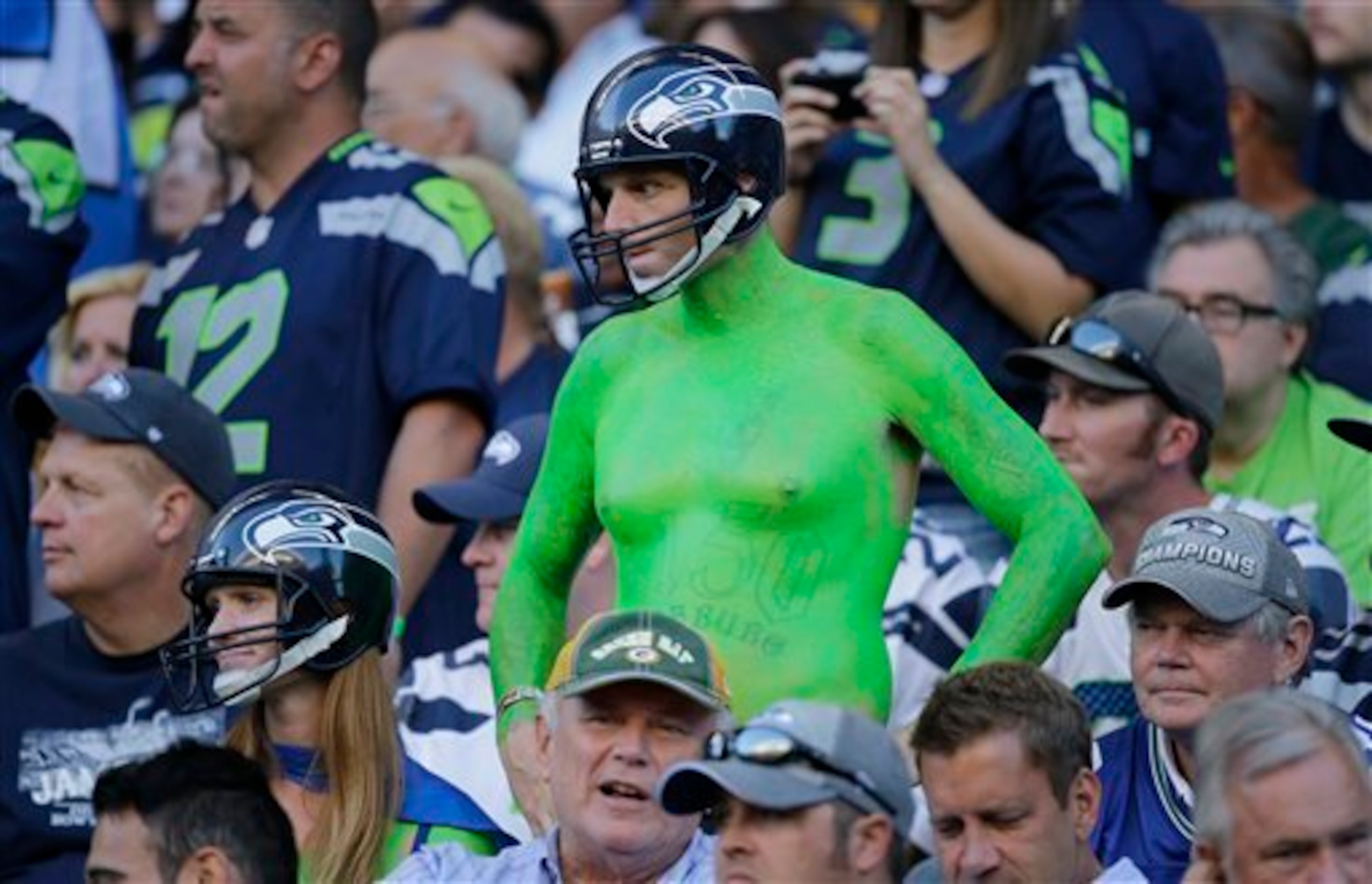 Some fans love their team enough to paint their body.
