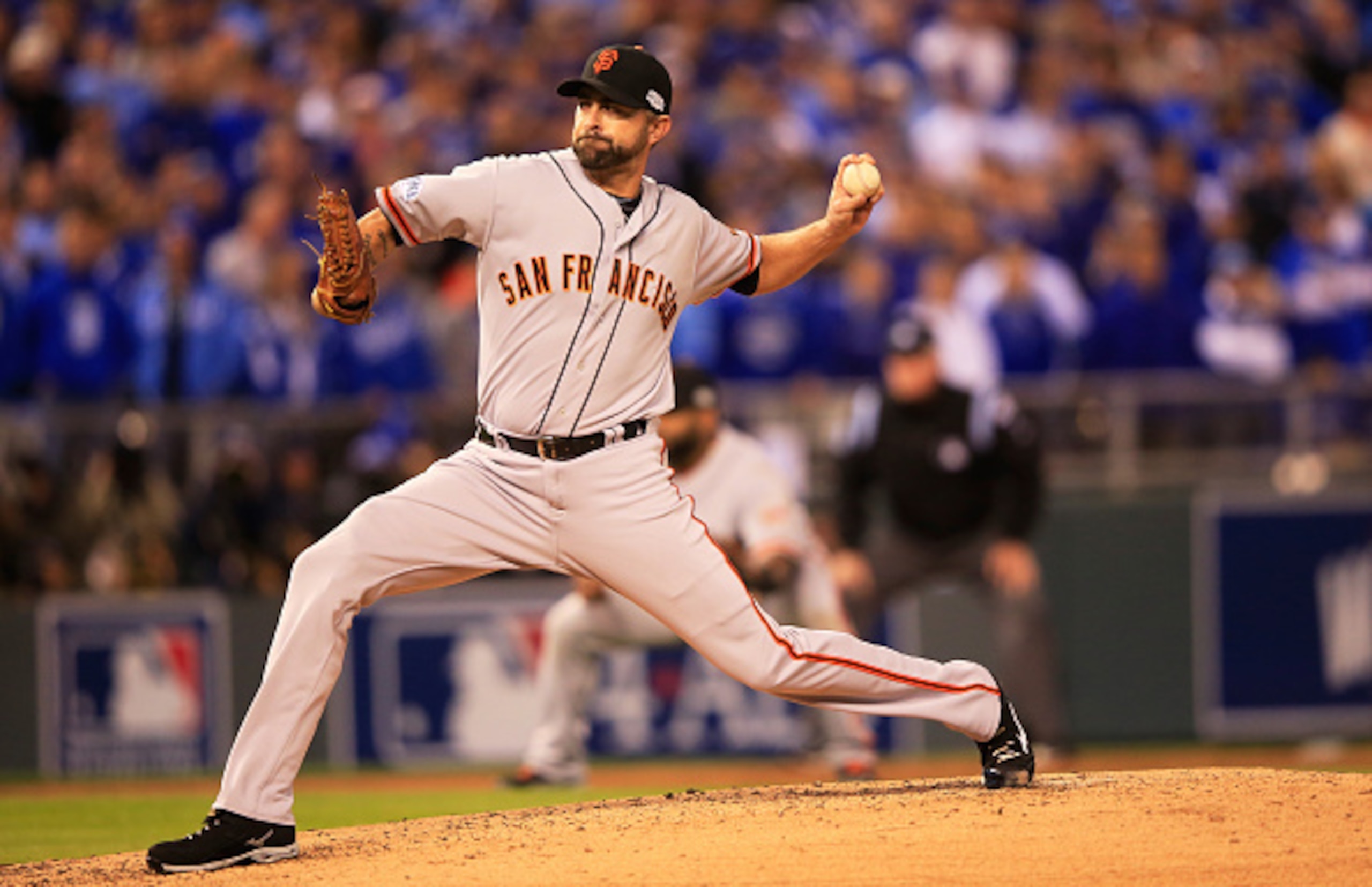 Jeremy Affeldt has been a valuable relief pitcher on all three world championship teams.