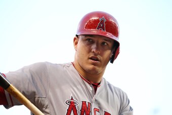 Mike Trout is a man of two faces, apparently.