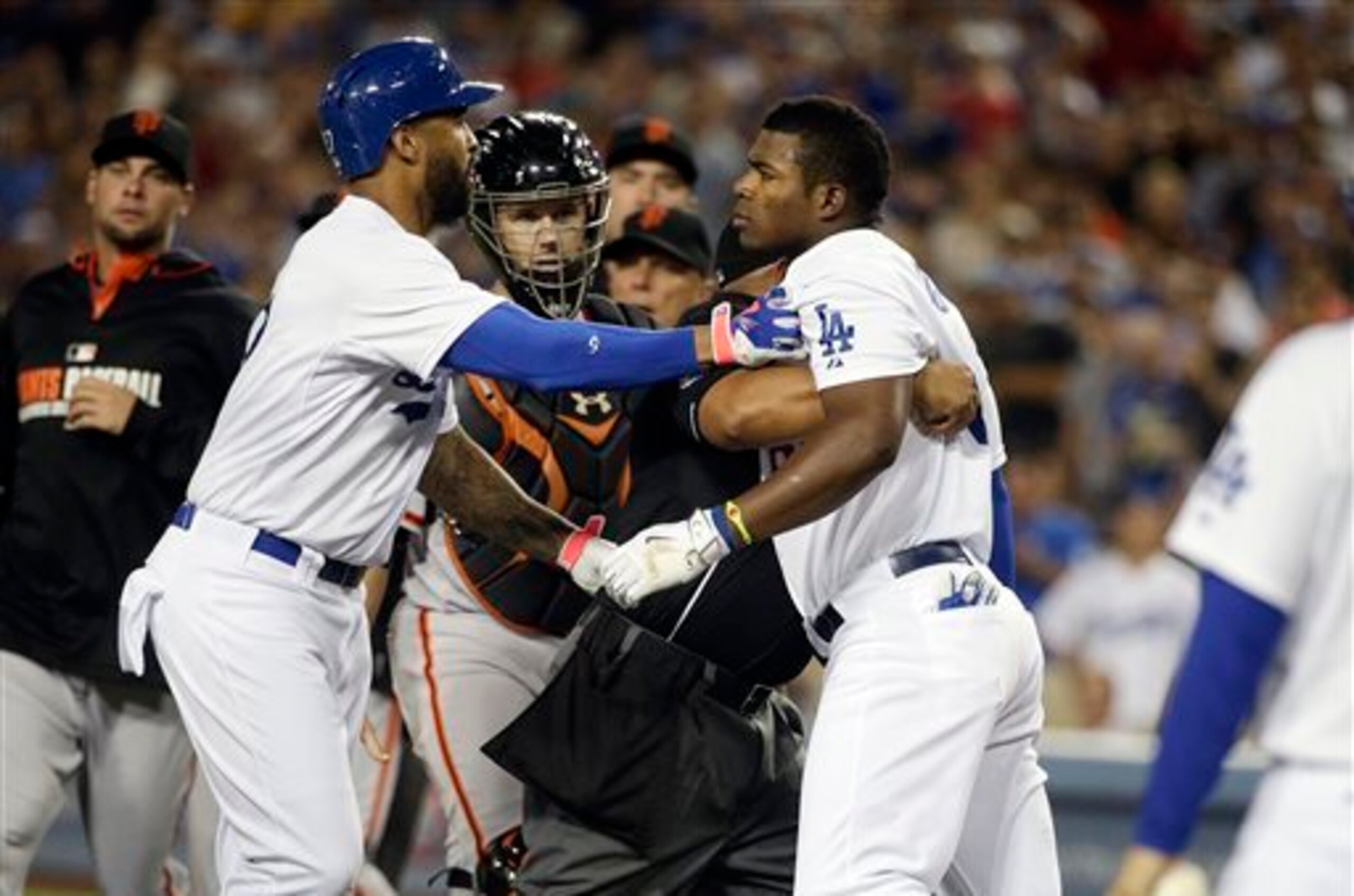 The Dodgers-Giants rivalry remains heated.
