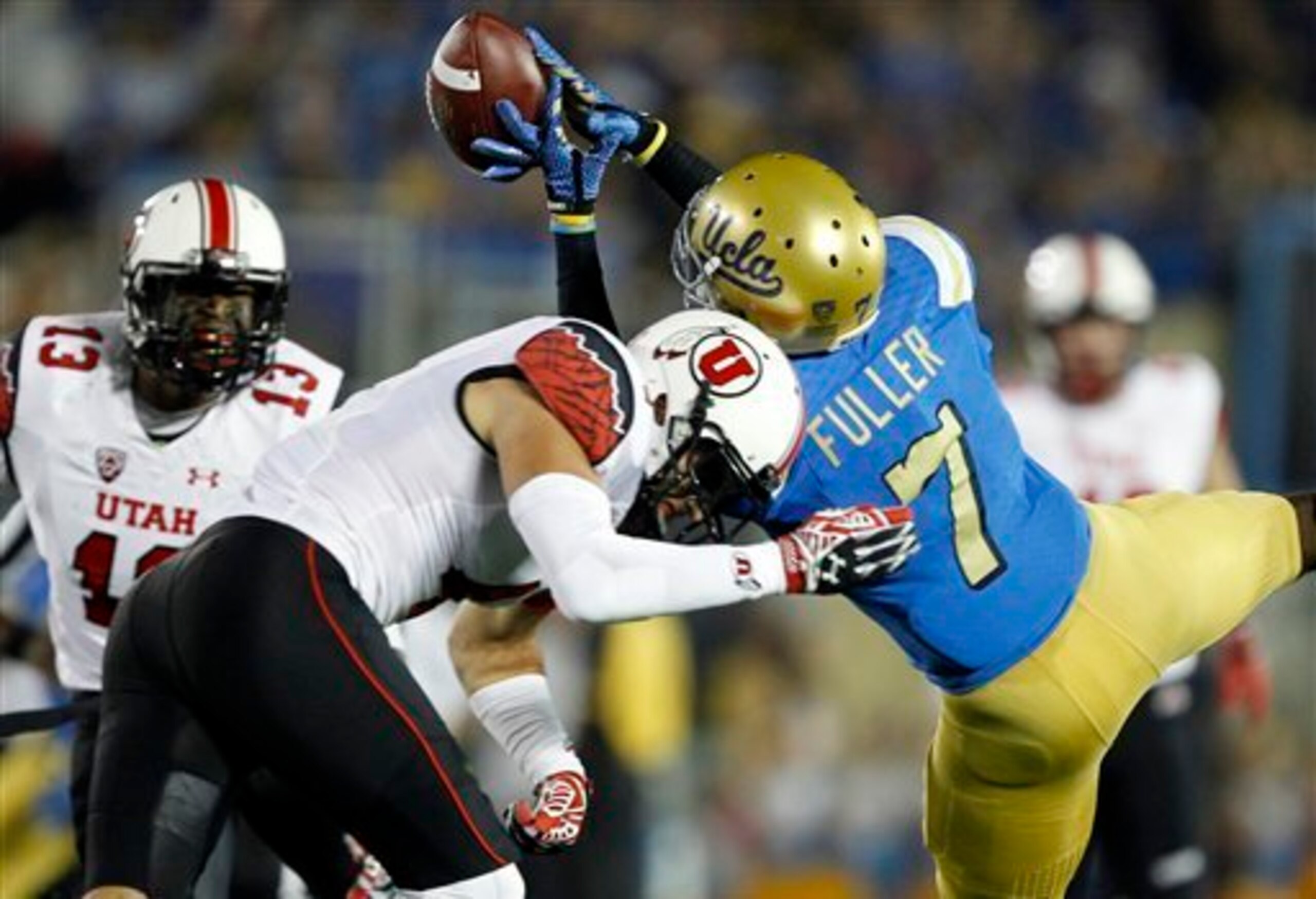 Fuller making a tough grab versus Utah. Fuller making a tough grab versus Utah.