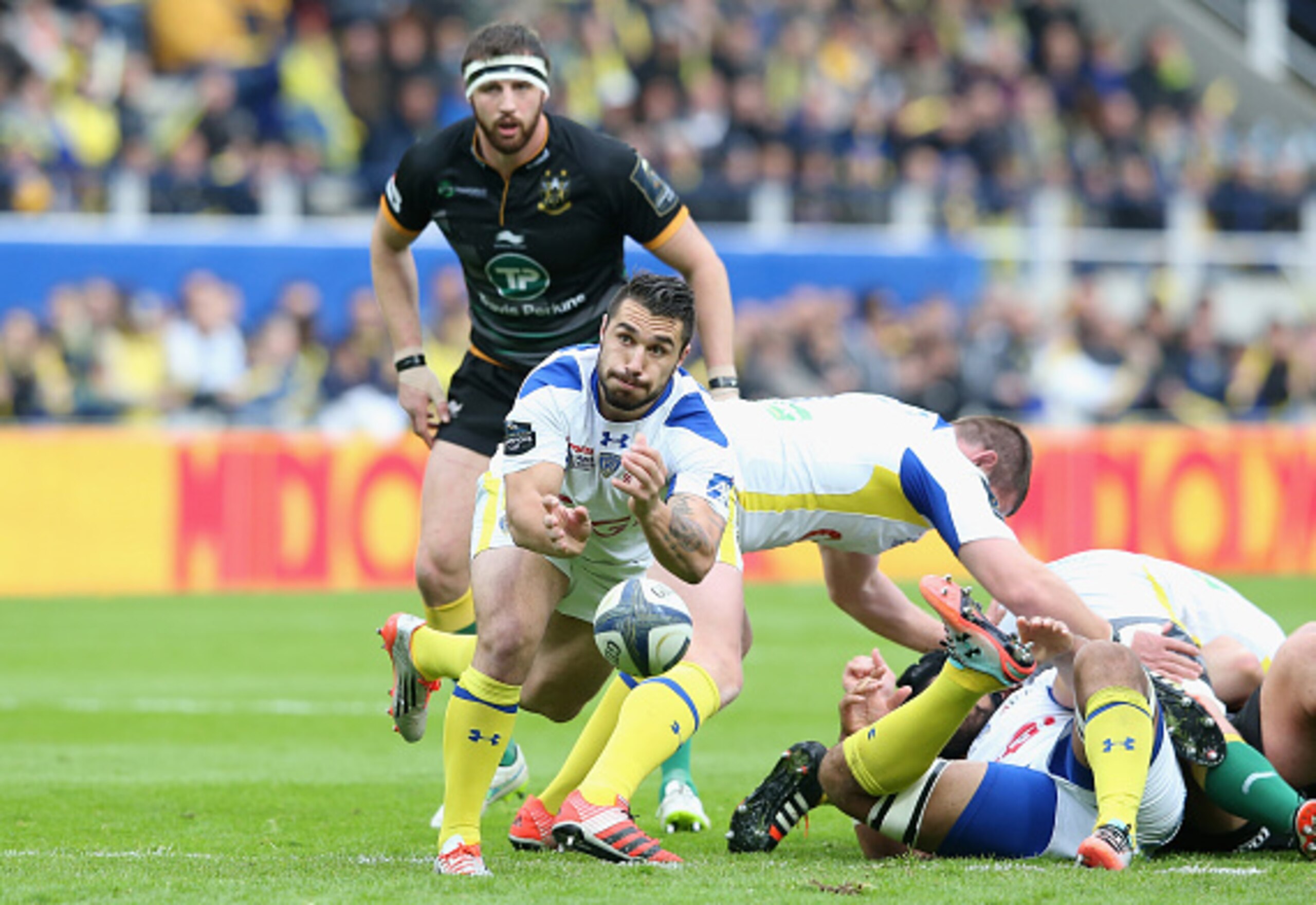 Clermont's stand-in half-backs Ludovic Radosavljevic (pictured) and Brock James ensured they did not miss first-choice pair Morgan Parra and Camille Lopez