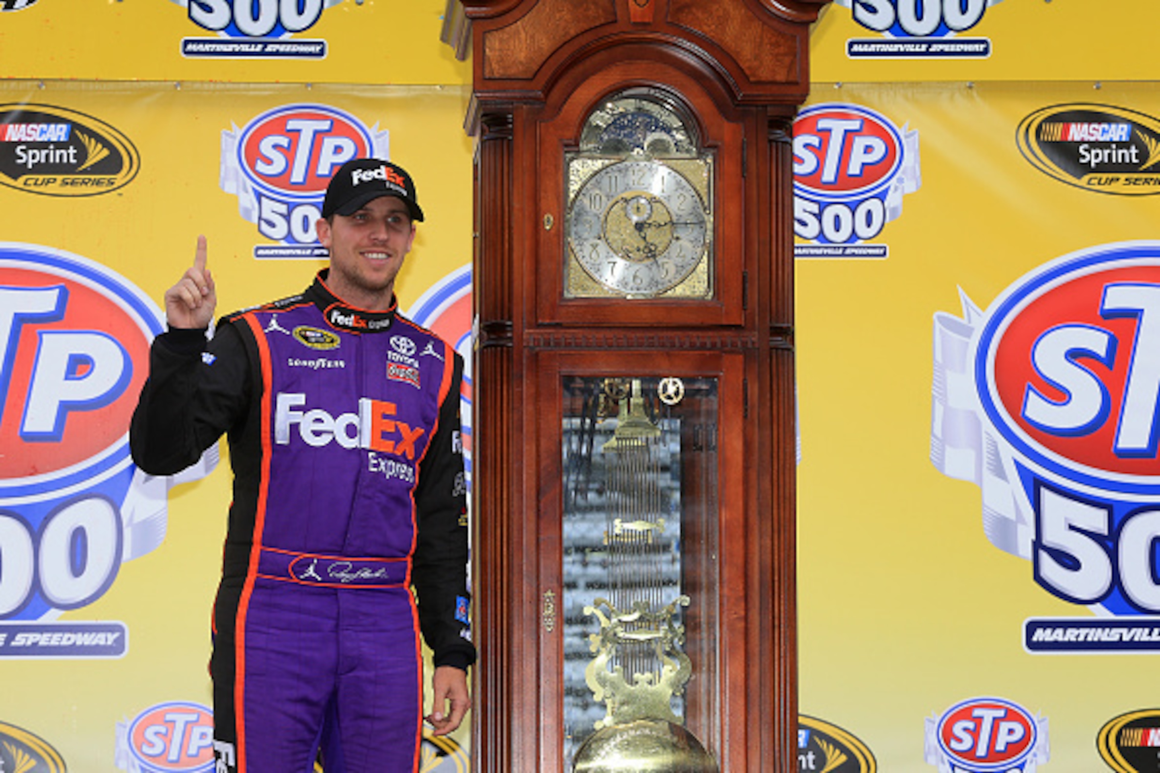 Denny Hamlin knows when it's winning time.