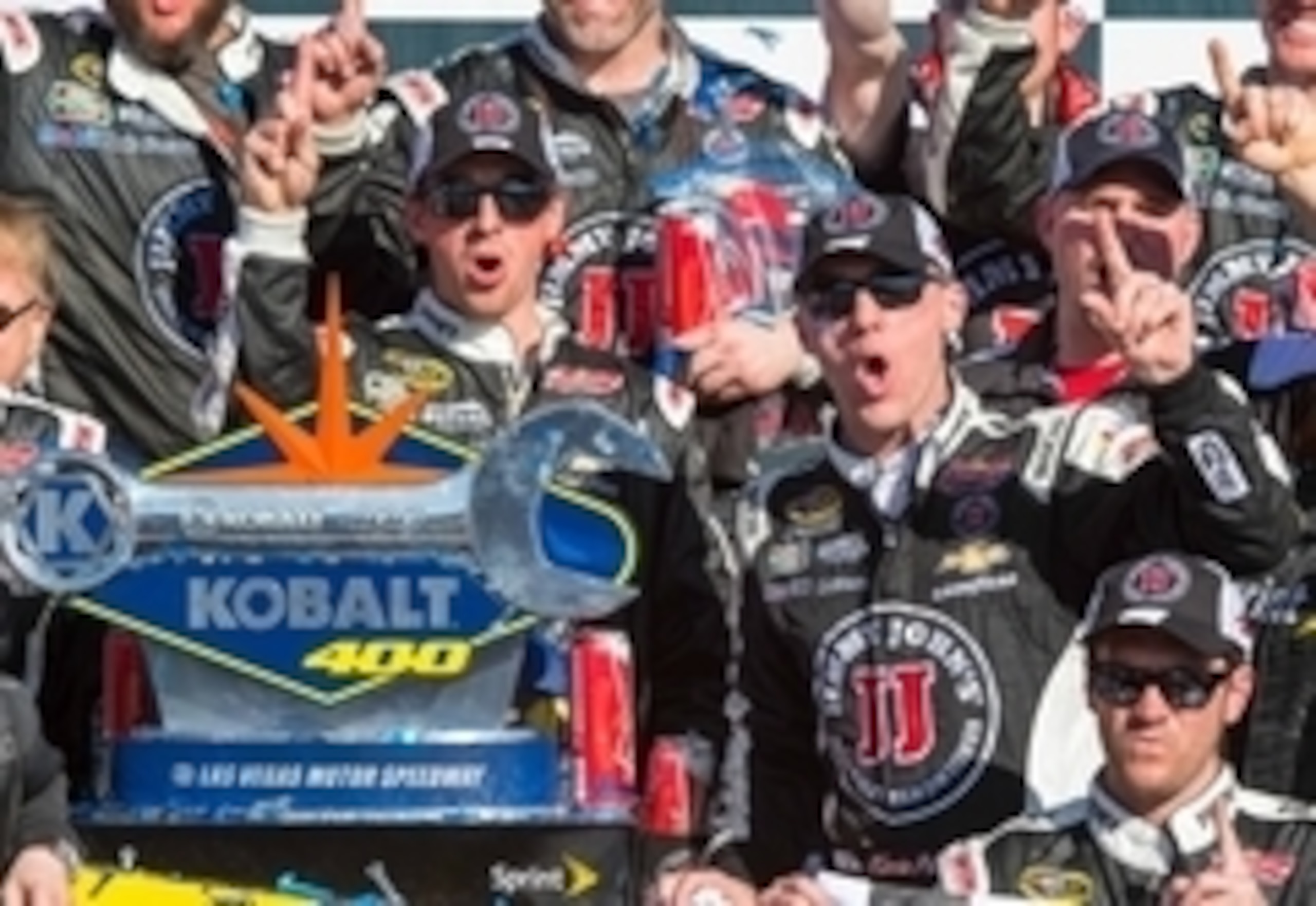 Kevin Harvick (far right) is the only driver to score two wins so far this year.