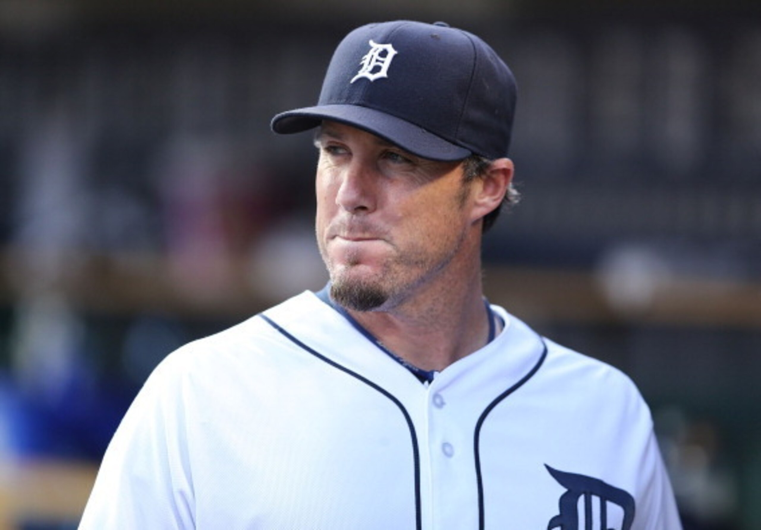 DETROIT, MI - JUNE 30:  Joe Nathan #36 of the Detroit Tigers watches the action from the dugout during the game against the Oakland Athletics at Comerica Park on June 30, 2014 in Detroit, Michigan. The Tigers defeated the Athletics 5-4.  (Photo by Leon Ha