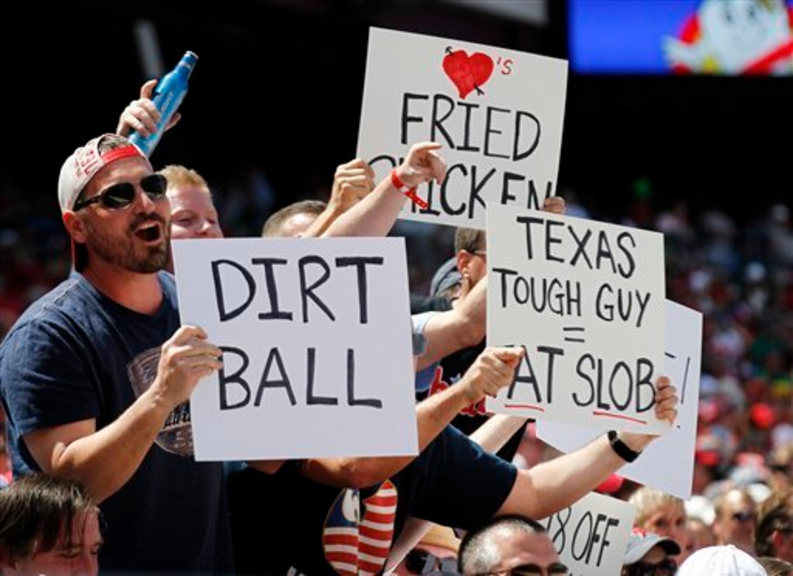 Some fans are relentless and dirty in their "rooting" habits.
