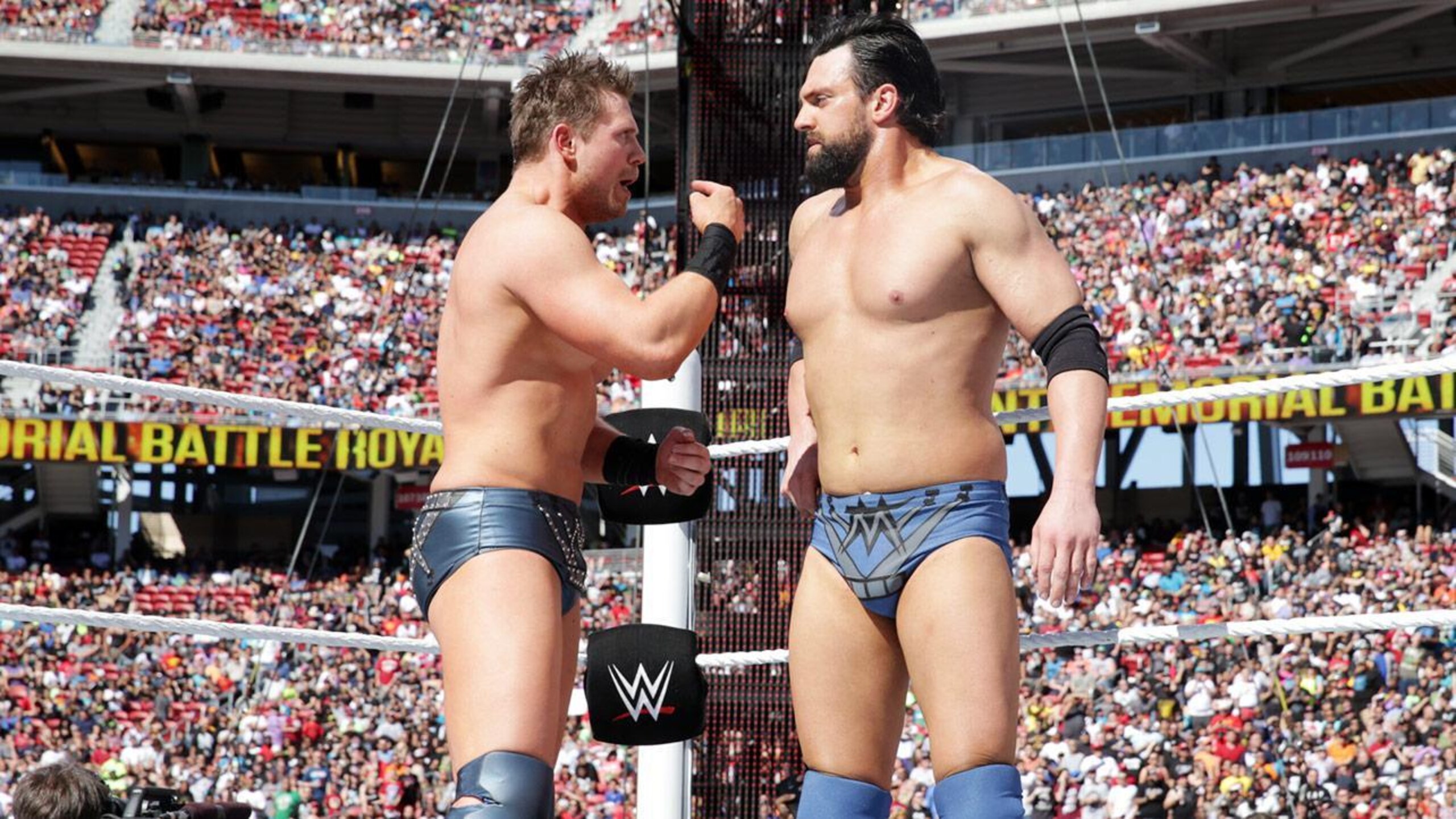The Miz shouts at Damien Mizdow