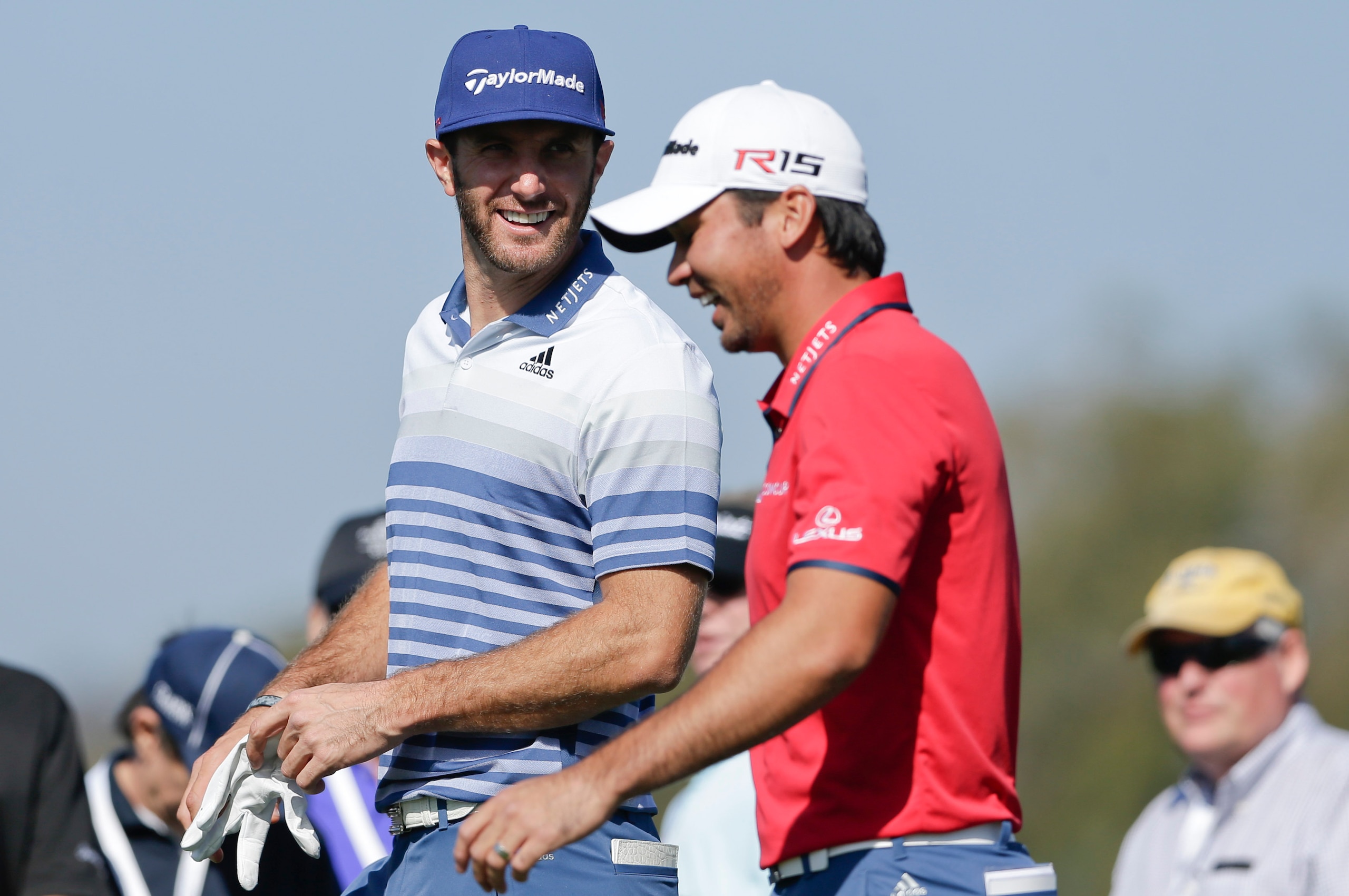 Dustin Johnson (left) and Jason Day could make some noise at Augusta.