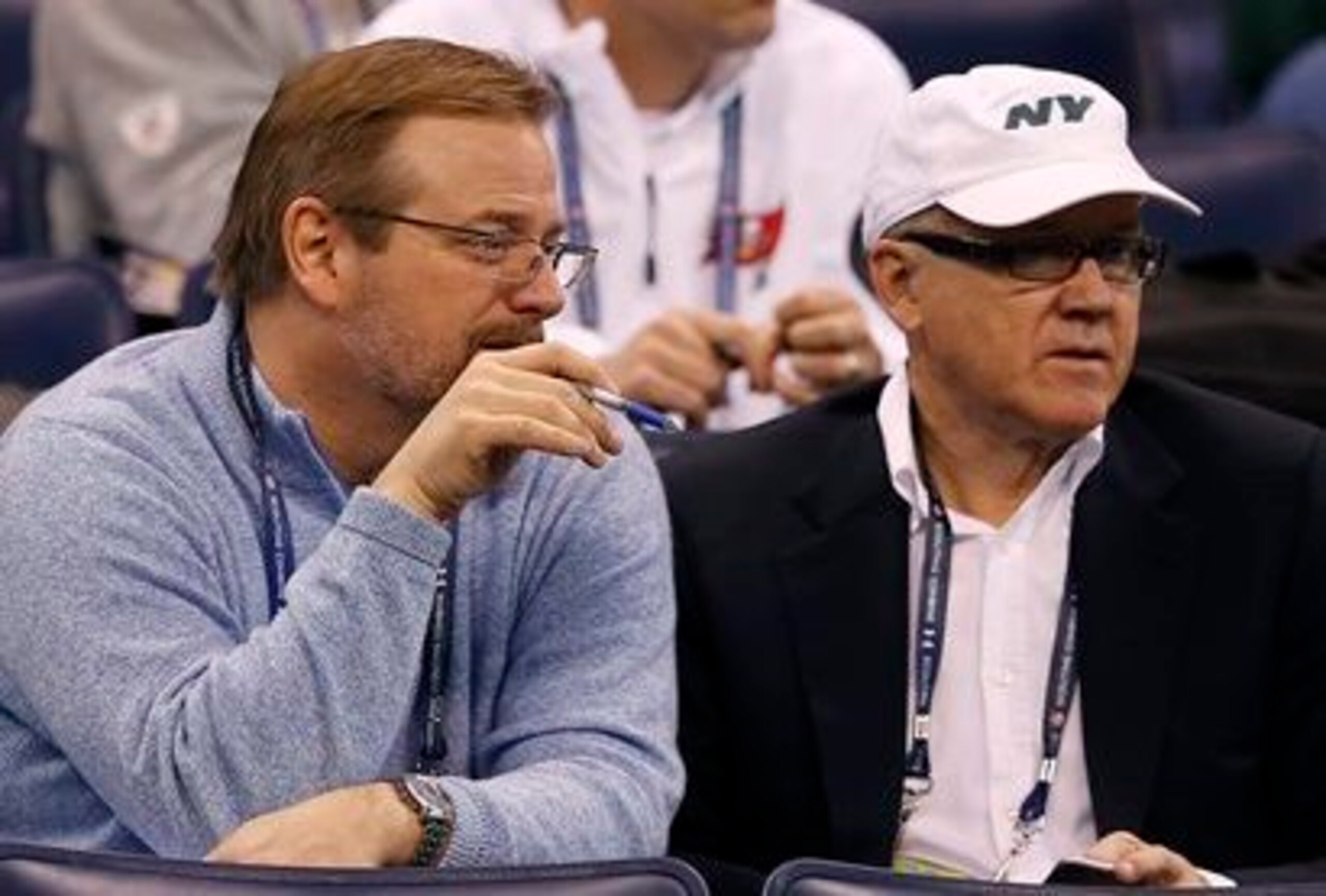 New general manager Mike Maccagnan (left) brings scouting expertise to the New York Jets front office