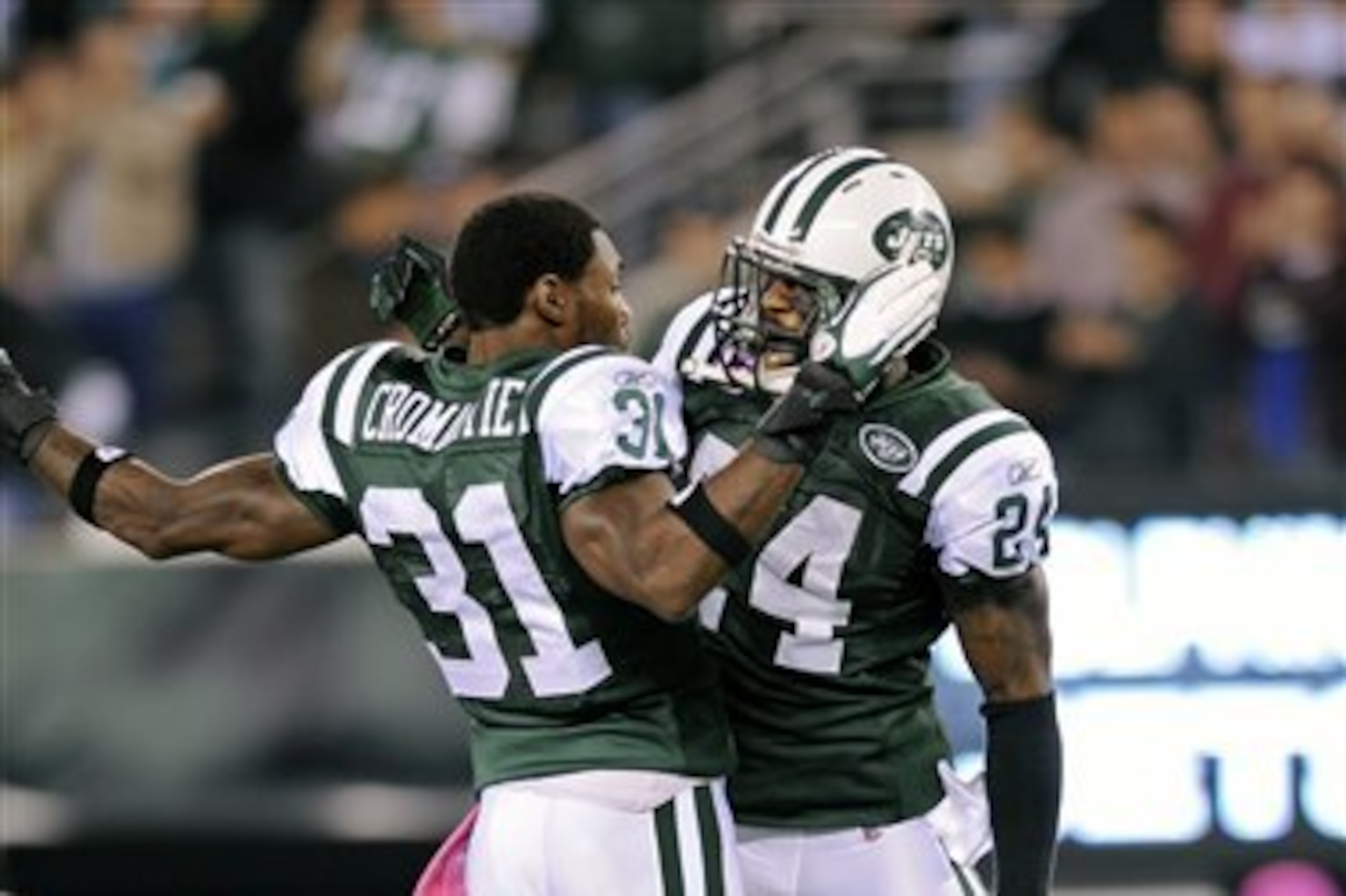 Cornerbacks Darrelle Revis and Antonio Cromartie are reunited in the New York Jets' defensive backfield
