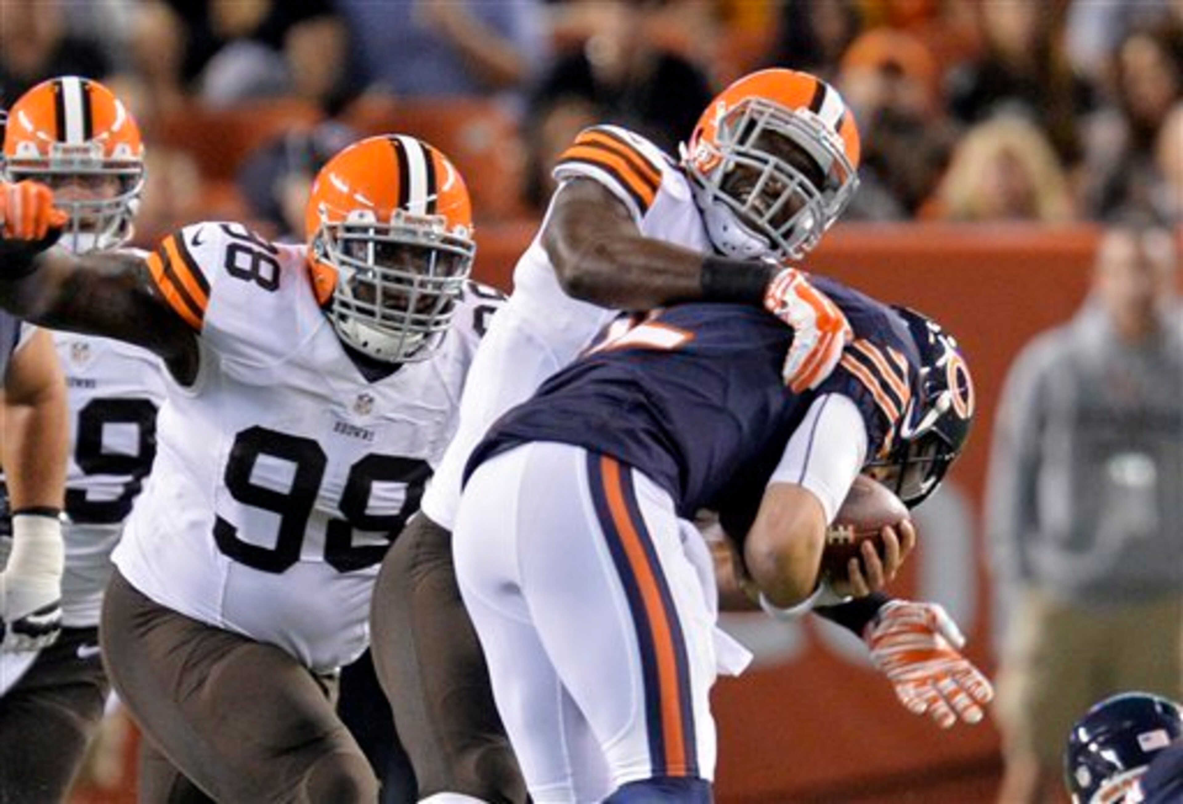 Phil Taylor returns to the nose tackle position this year, but that doesn't mean the Browns no longer need help against the run.