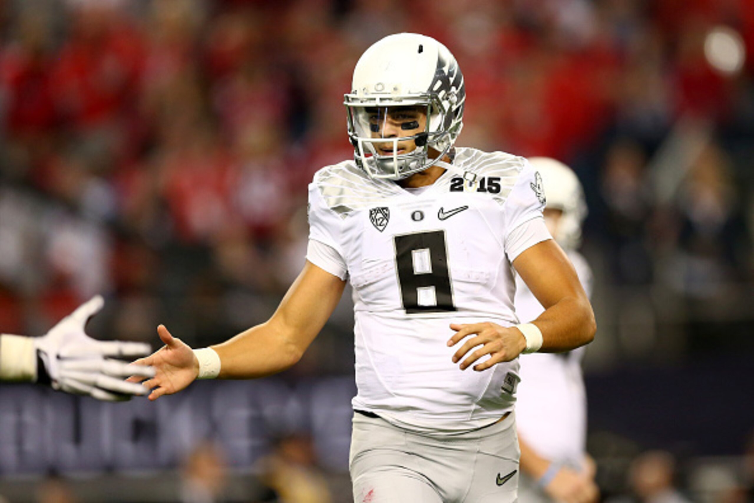It seems improbable—but not impossible—that the Browns try to trade up in Round 1 of the draft for Oregon quarterback Marcus Mariota.
