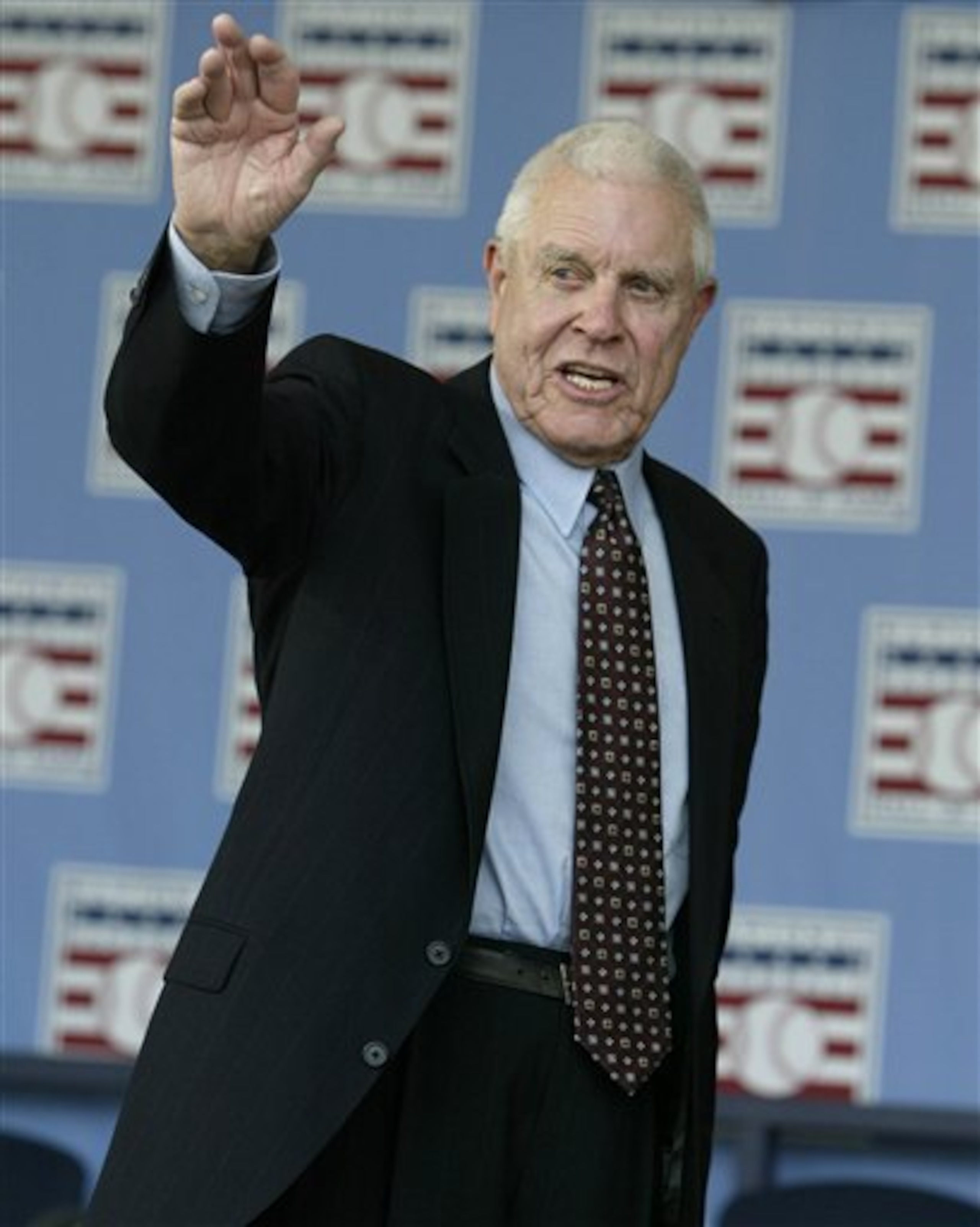 Lon Simmons was inducted to the Baseball Hall of Fame in 2004.