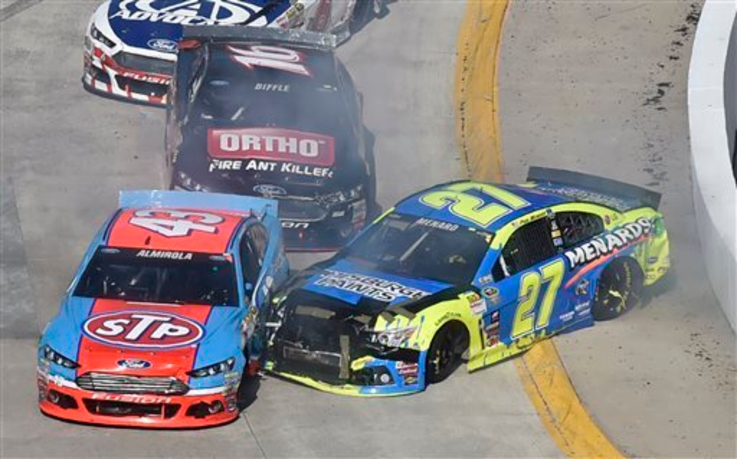 Paul Menard, driver of the No. 27 car, ran into problems at Martinsville and again at Texas.