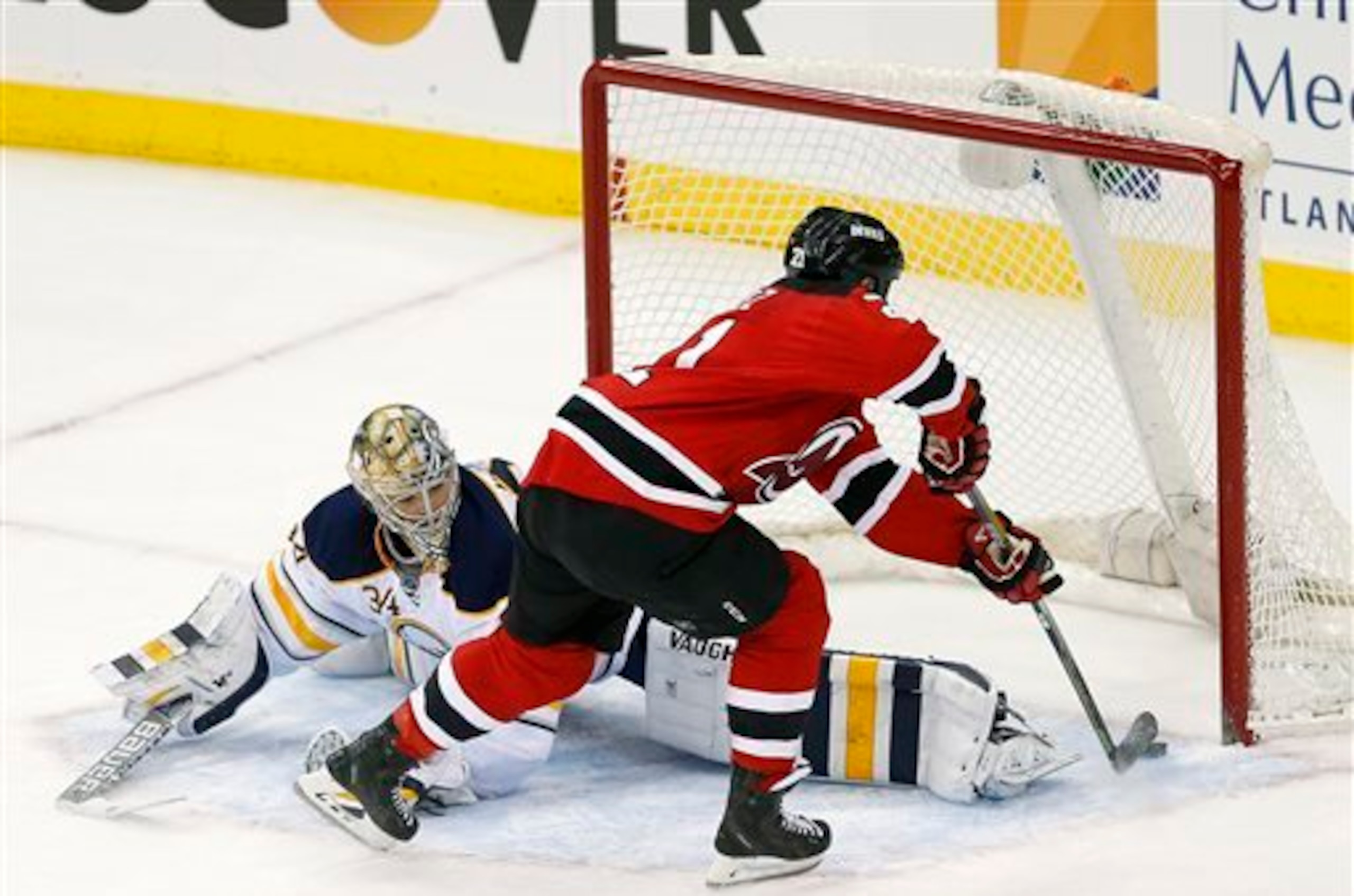 Scott Gomez converts on a penalty shot, one of the most unexpected ways he contributed this season.