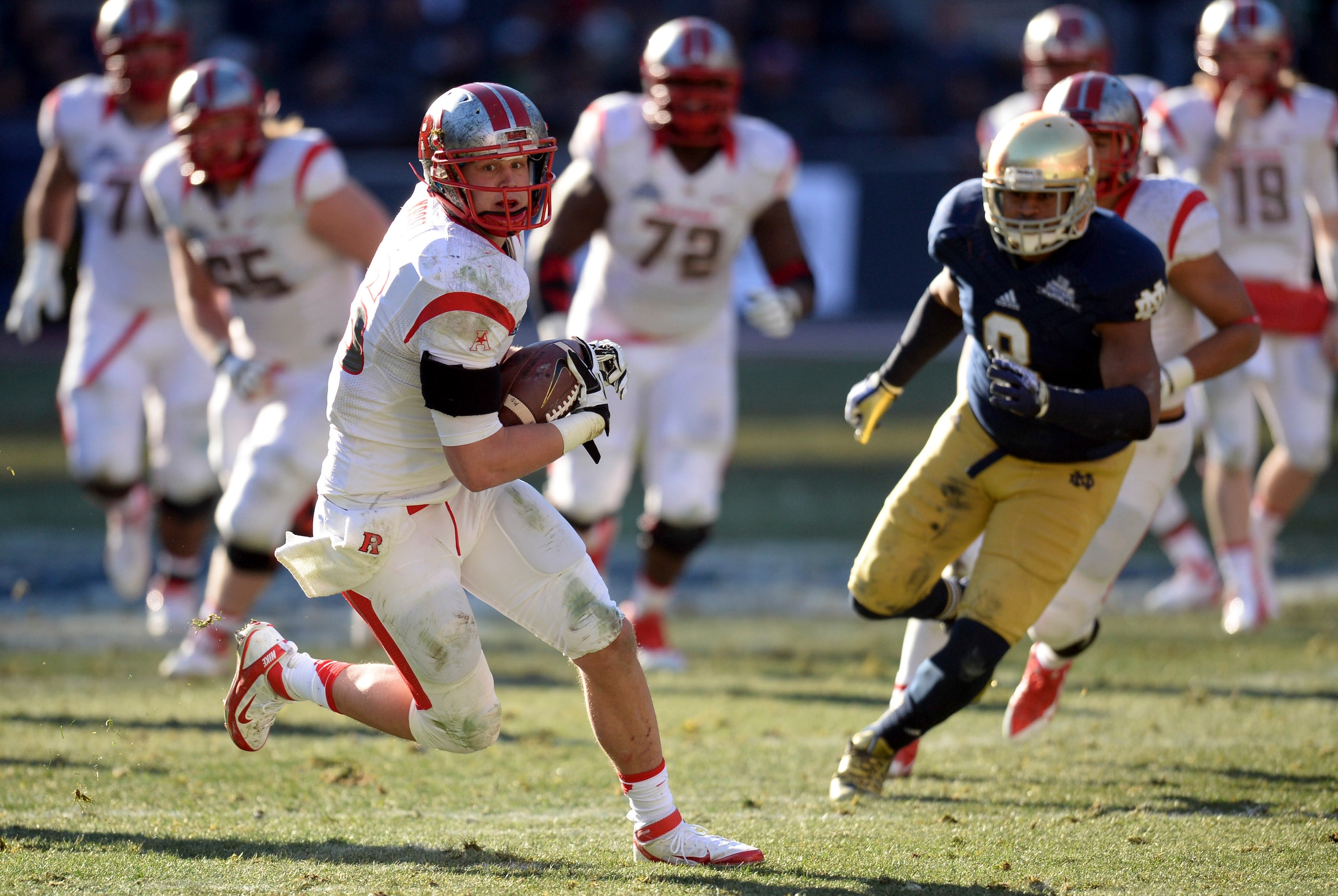 What would a Patriots draft be without a Rutgers player? Tight end Tyler Kroft (above) could be the next in a long line of underrated prospects out of Steve Belichick's alma mater.