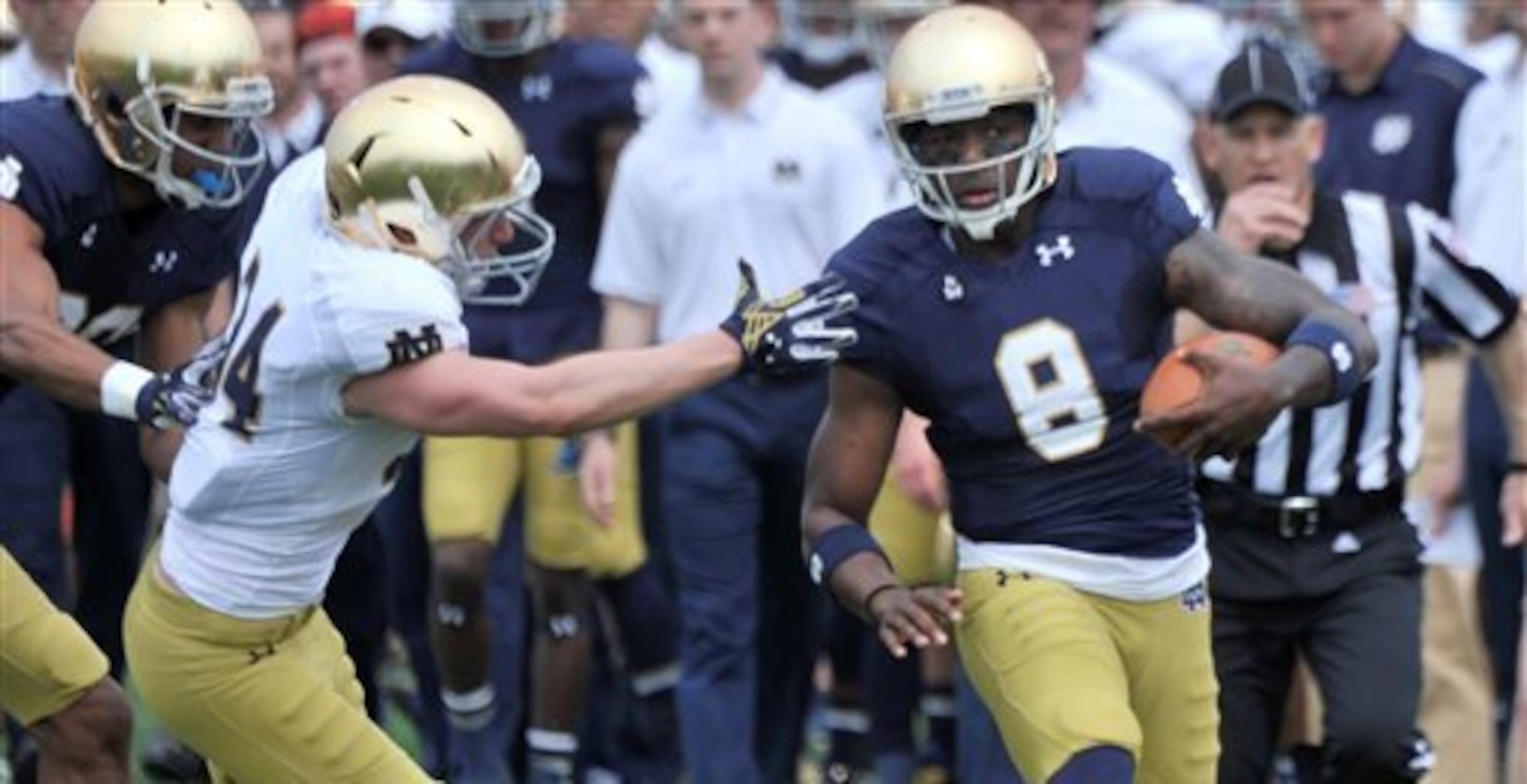 Zaire during the spring game.