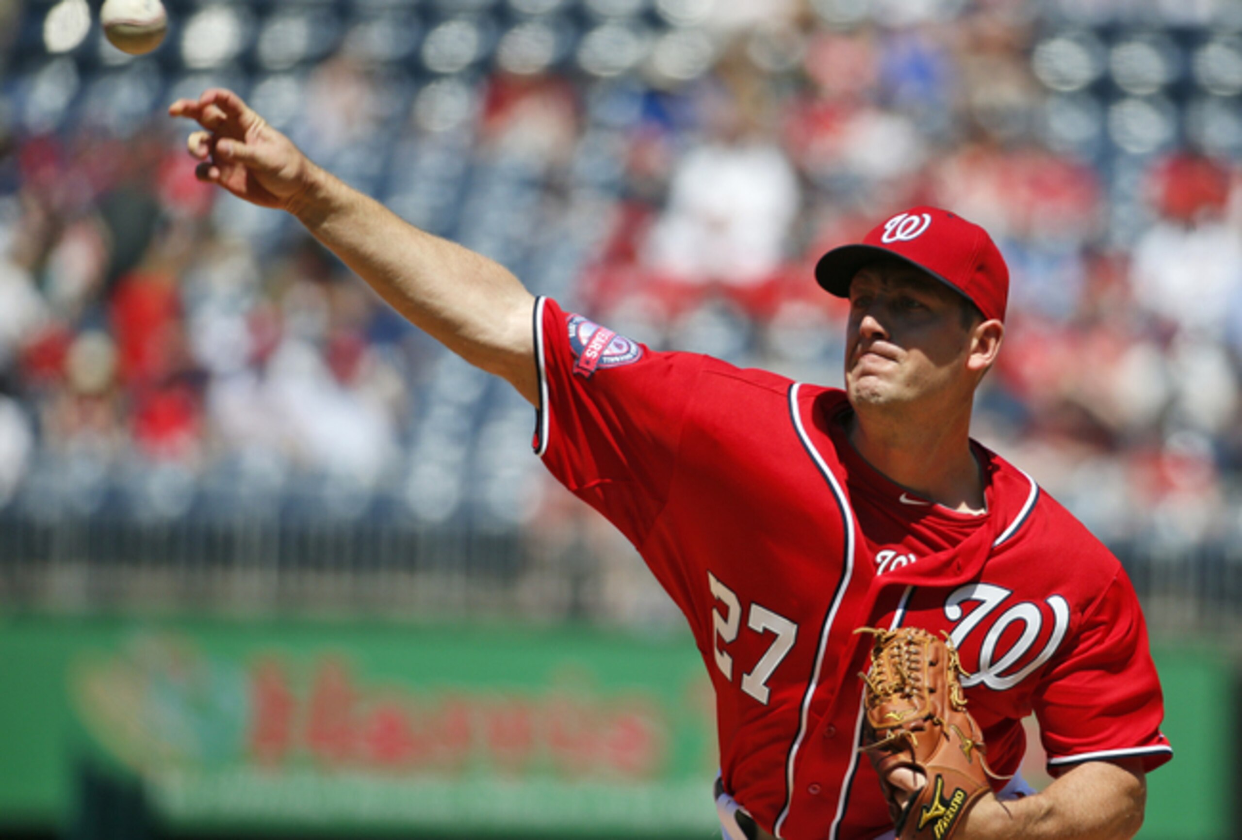 Jordan Zimmermann owns the worst ERA of any Nationals starter with a 6.14 mark.