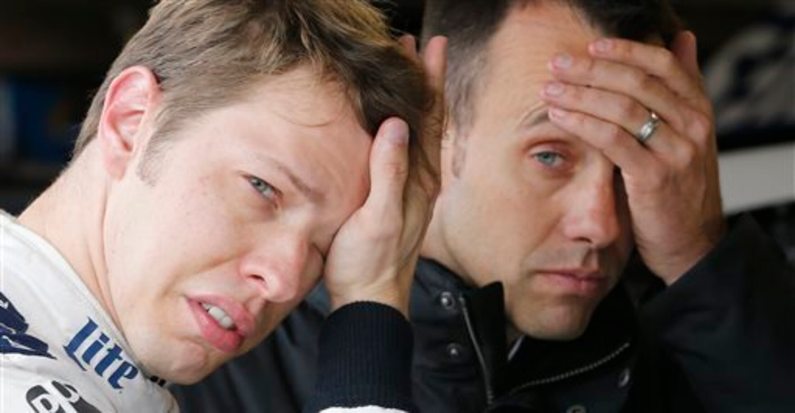 What happened at Bristol was enough to give headaches to both Brad Keselowski (left) and crew chief Paul Wolfe
