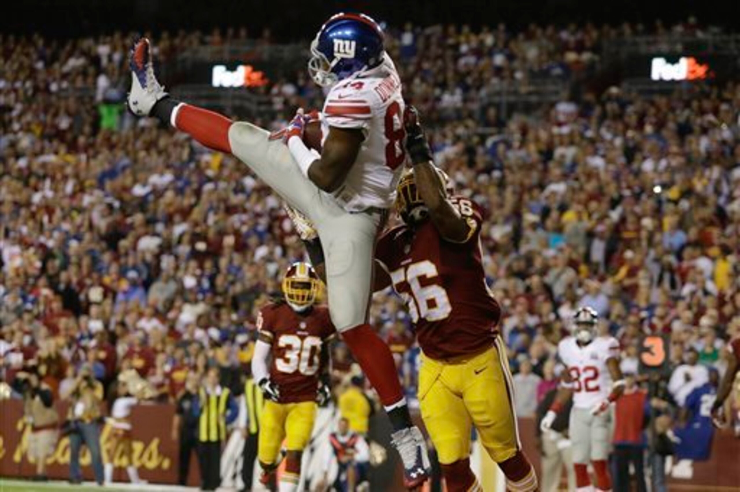 Giants vs. Redskins, 2014. Giants vs. Redskins, 2014.