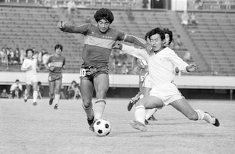 Diego Maradona, Boca Juniors' greatest player.
