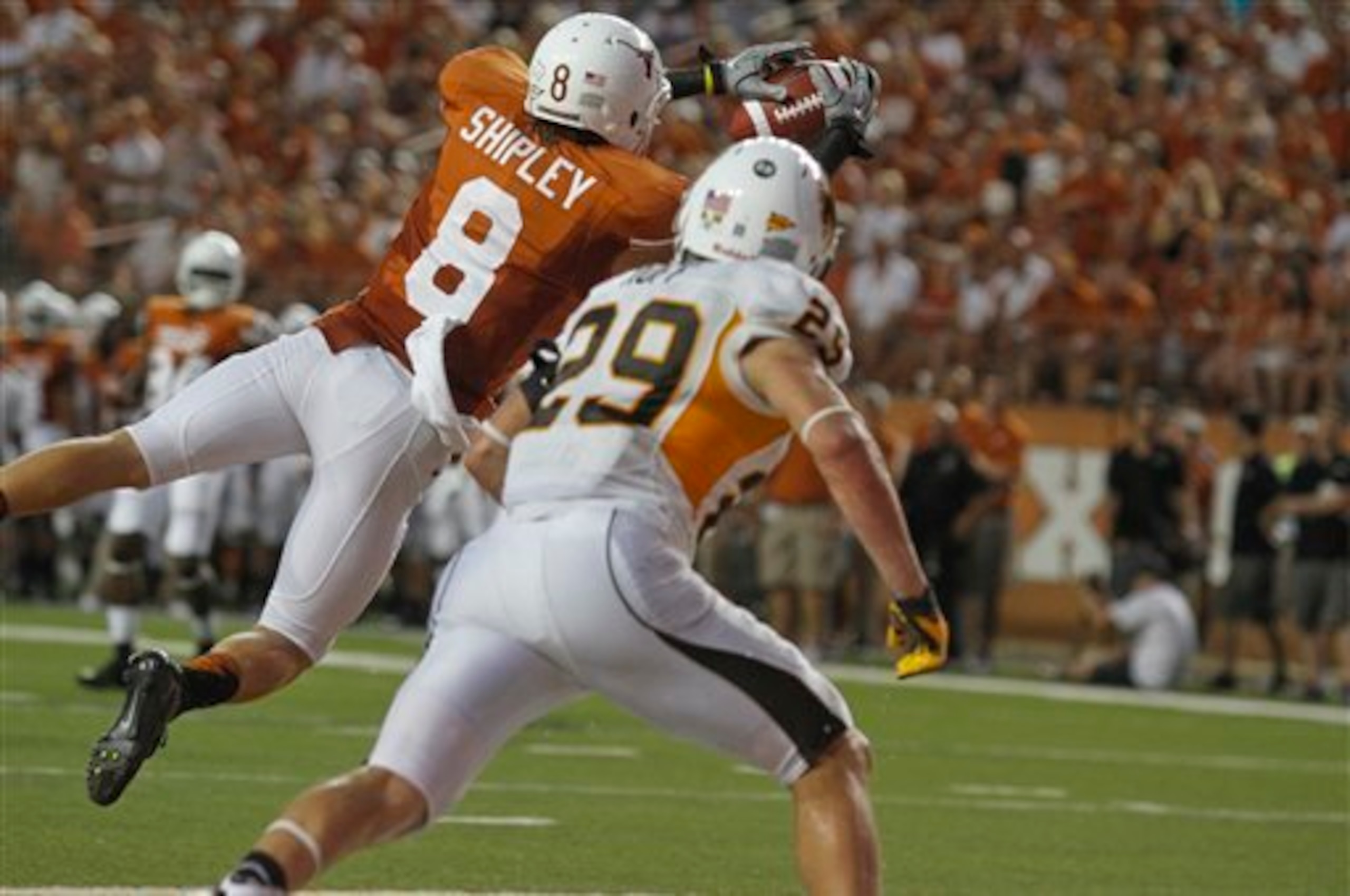 Shipley turned some heads at Texas' pro day thanks to his overall polish as a receiver.
