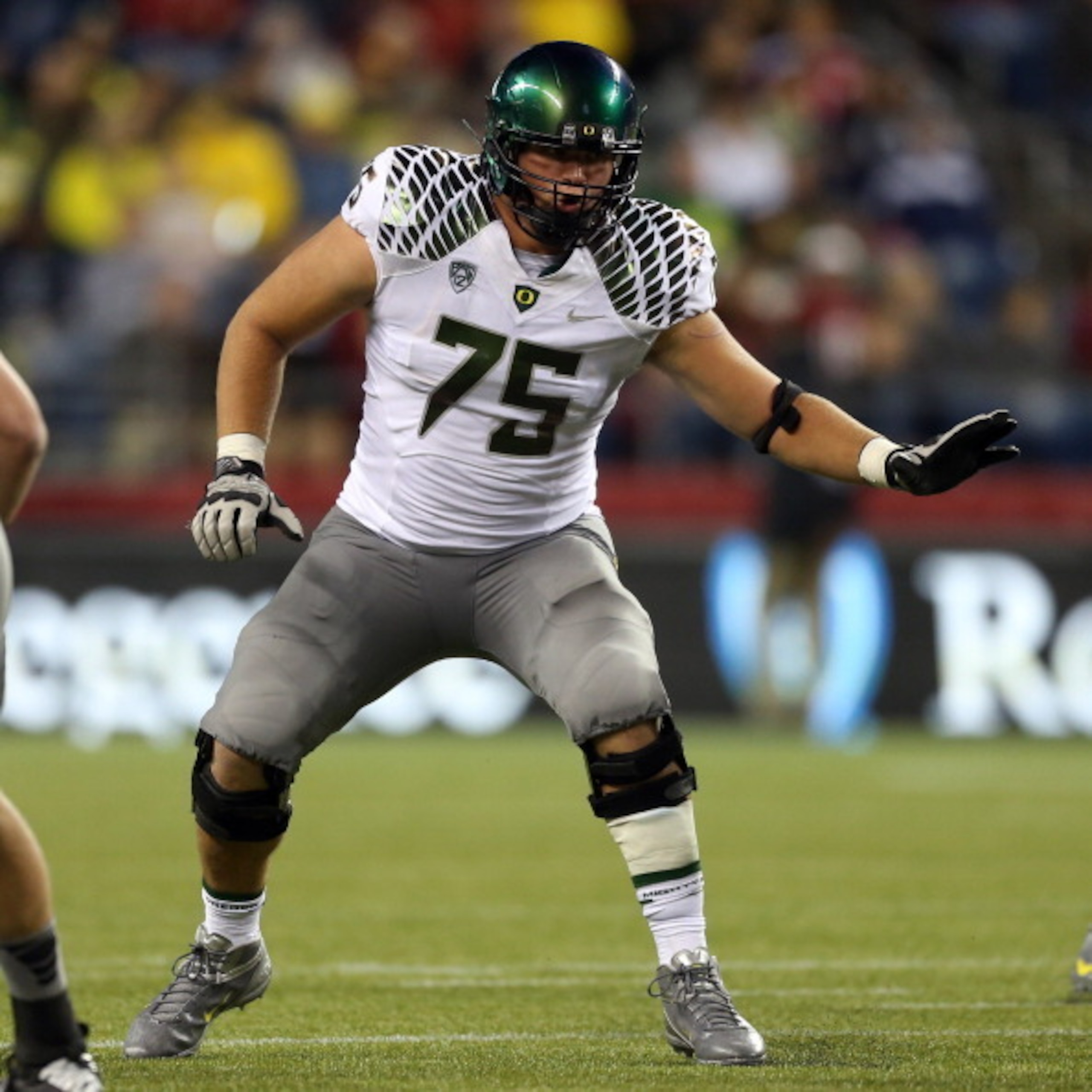 Fisher is an athletic tackle prospect with nice mobility. Fisher is an athletic tackle prospect with nice mobility.