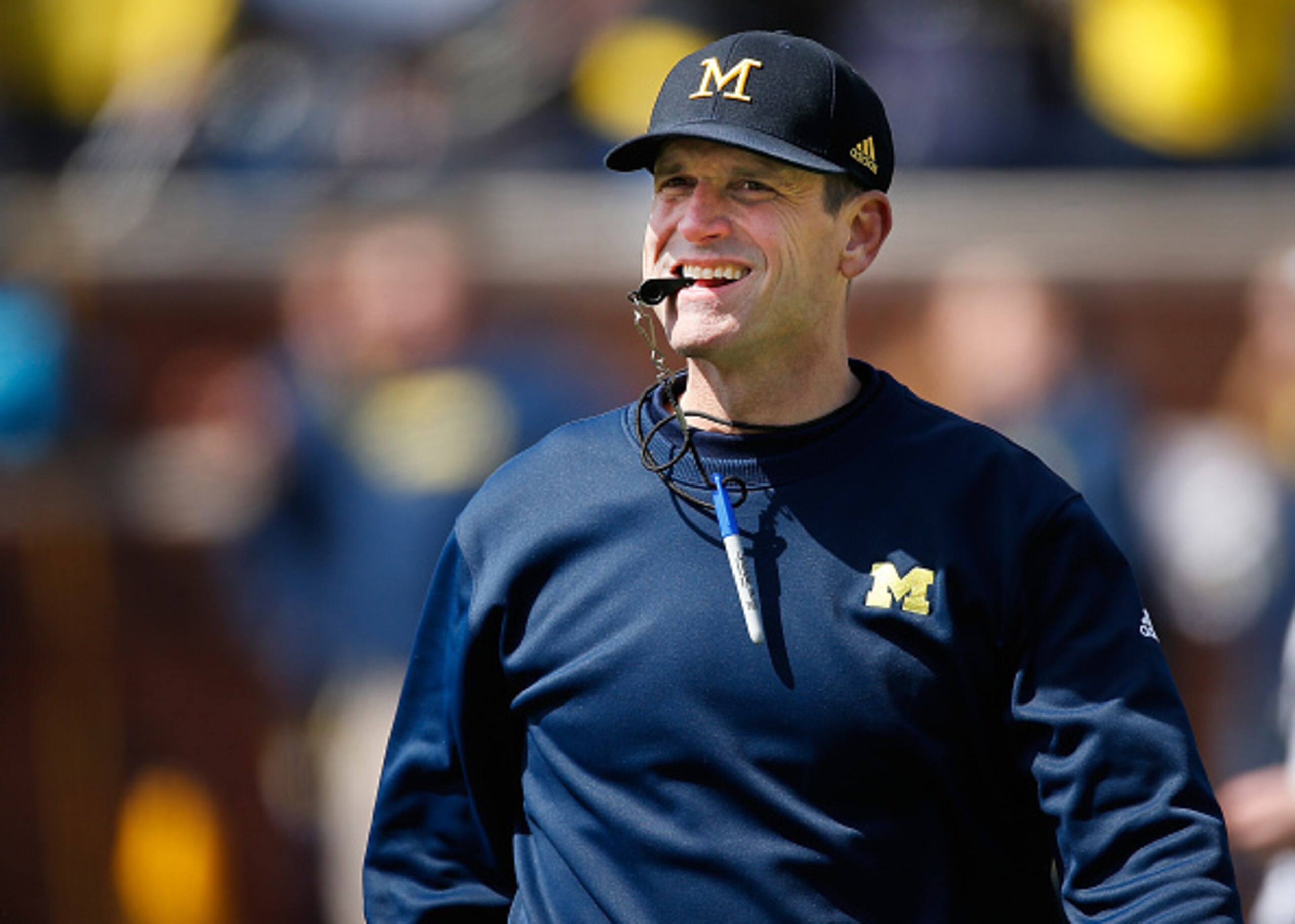 Who said Jim Harbaugh doesn't like to recruit?!
