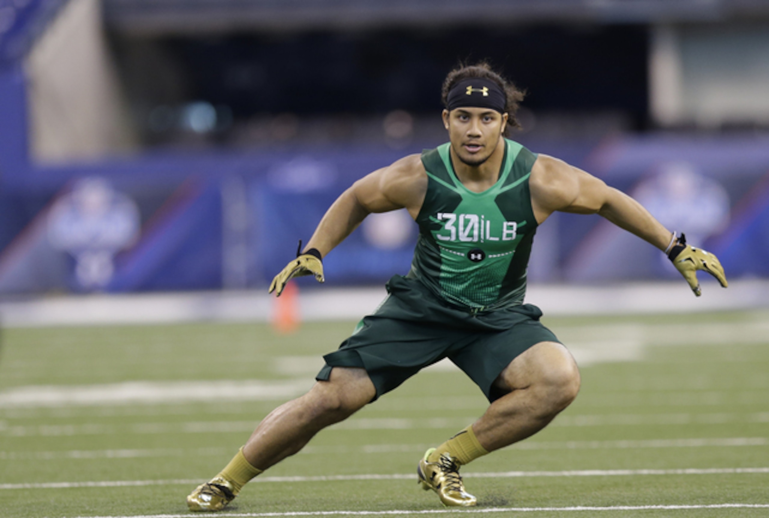 Tavai working out in drills.