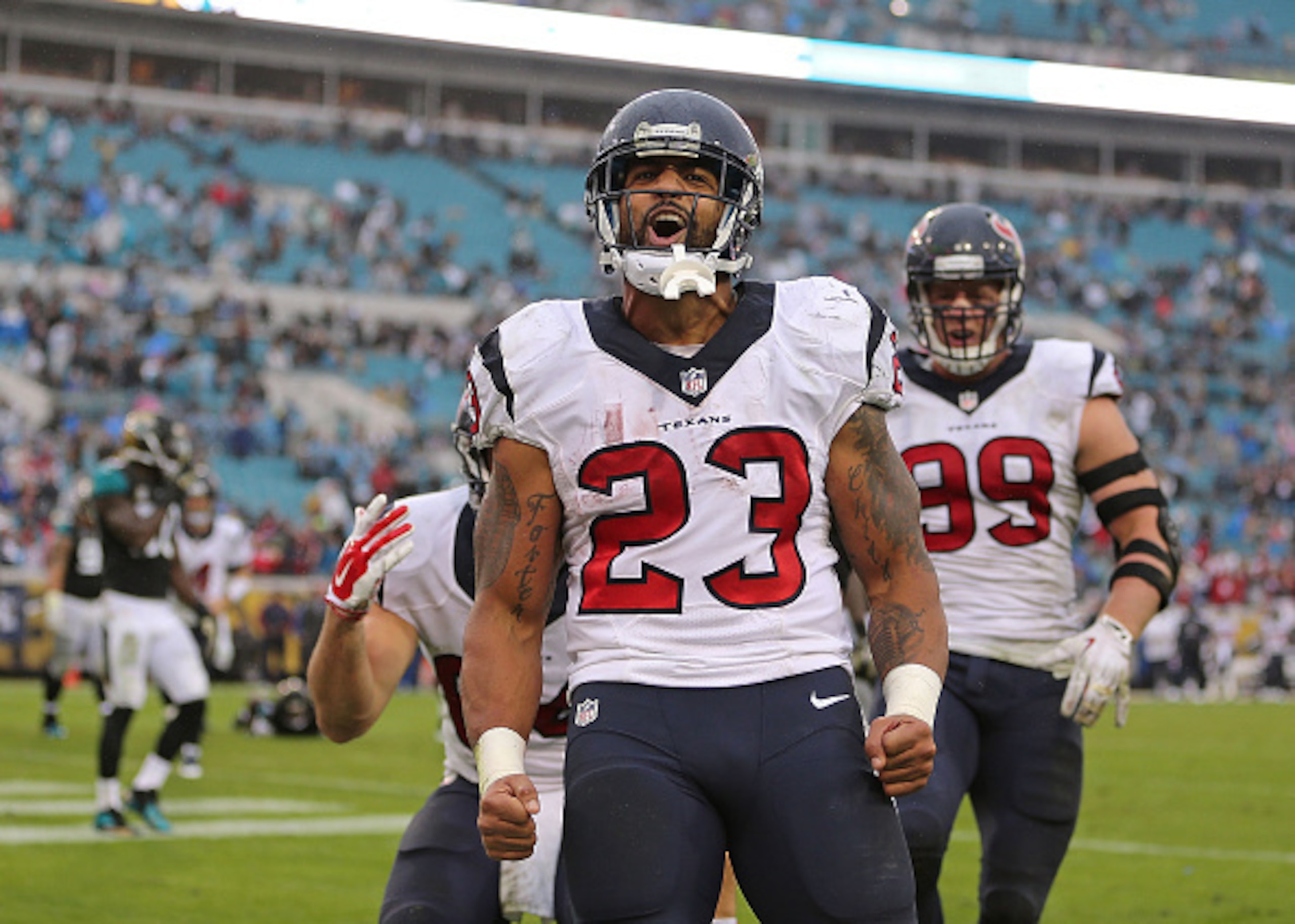 Arian Foster was good in college but has proved to be a much better pro. Arian Foster was good in college but has proved to be a much better pro.