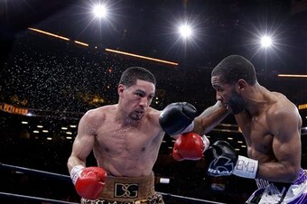 Garcia slipped by Peterson just barely.