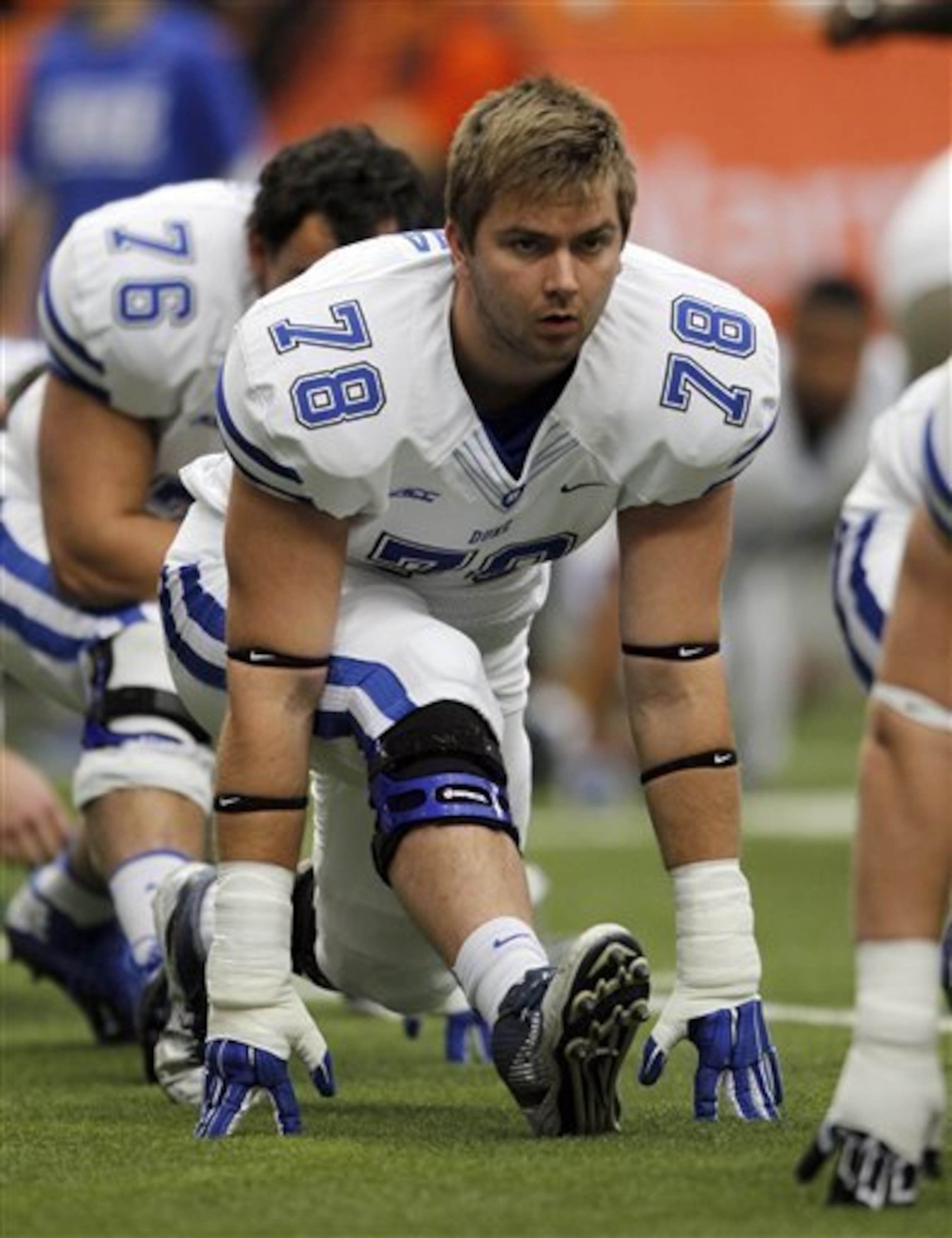 Sterling Korona will step into a more prominent role for Duke's offensive line this fall.