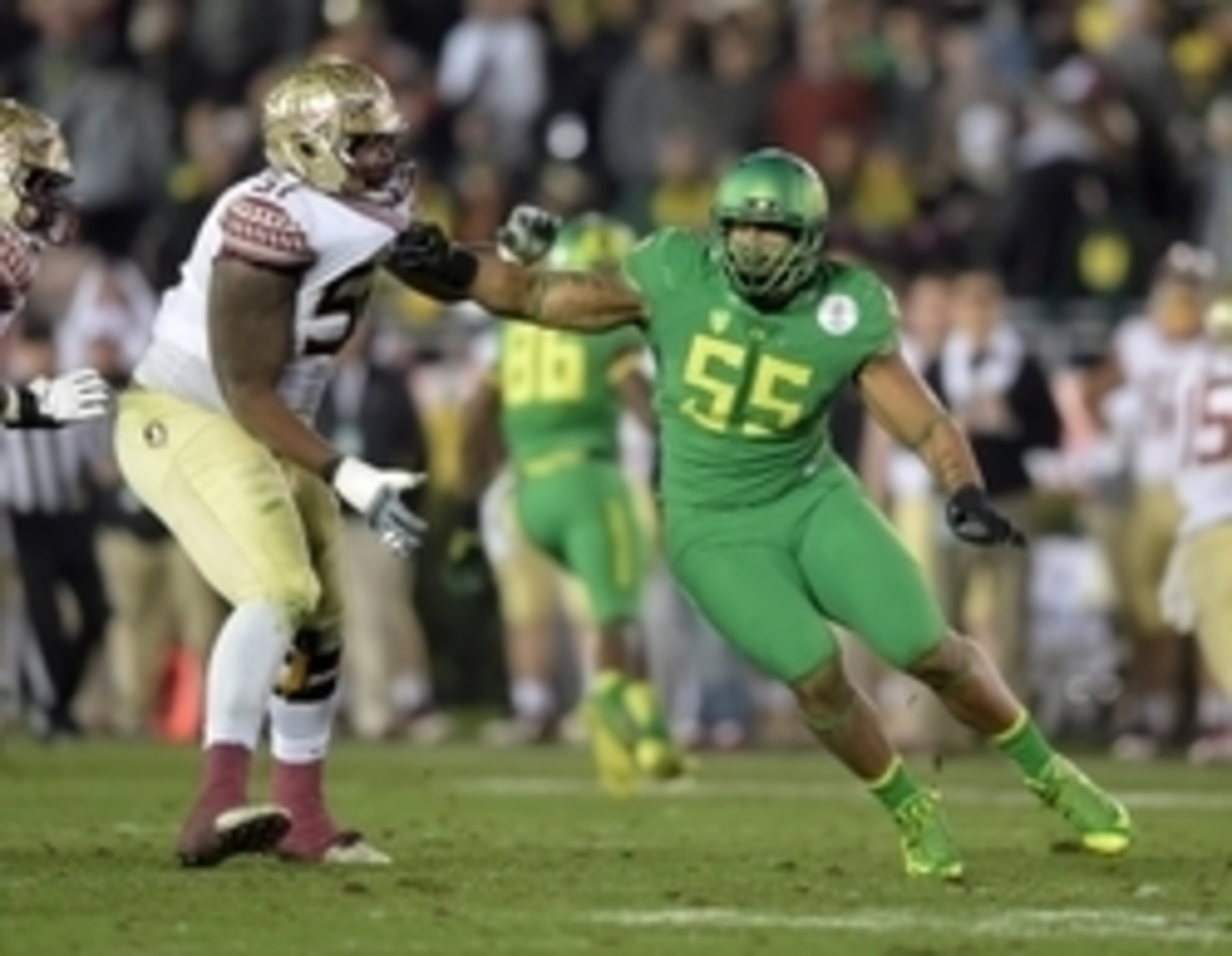 Tui Talia will step into a much bigger role on Oregon's defensive line this fall.