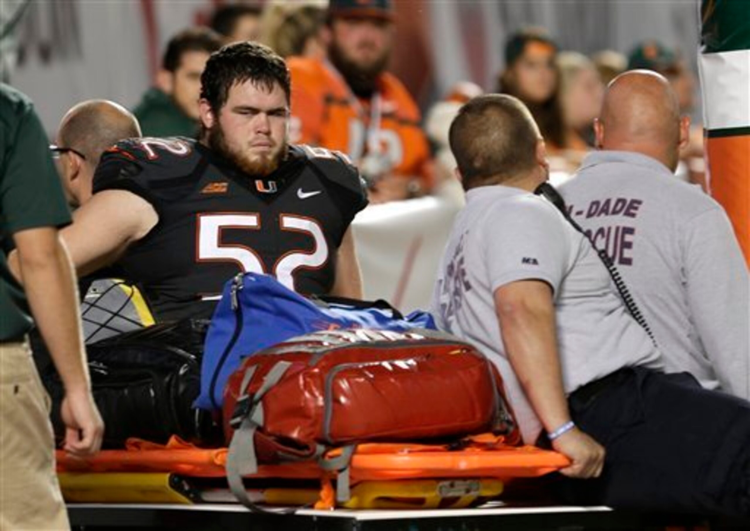 Kc McDermott has recovered from injury and will be a keystone of Miami's offensive line this fall.