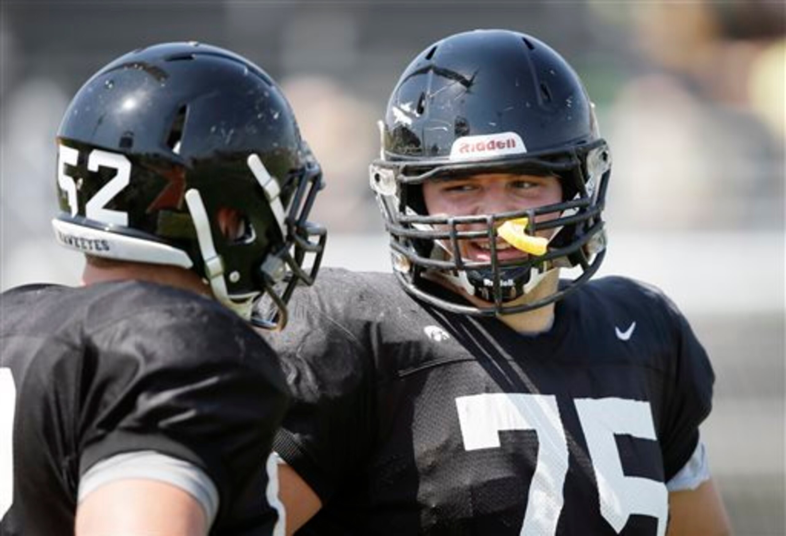 Iowa LT Ike Boettger faces a learning curve in replacing Brandon Scherff on Iowa's offensive line.