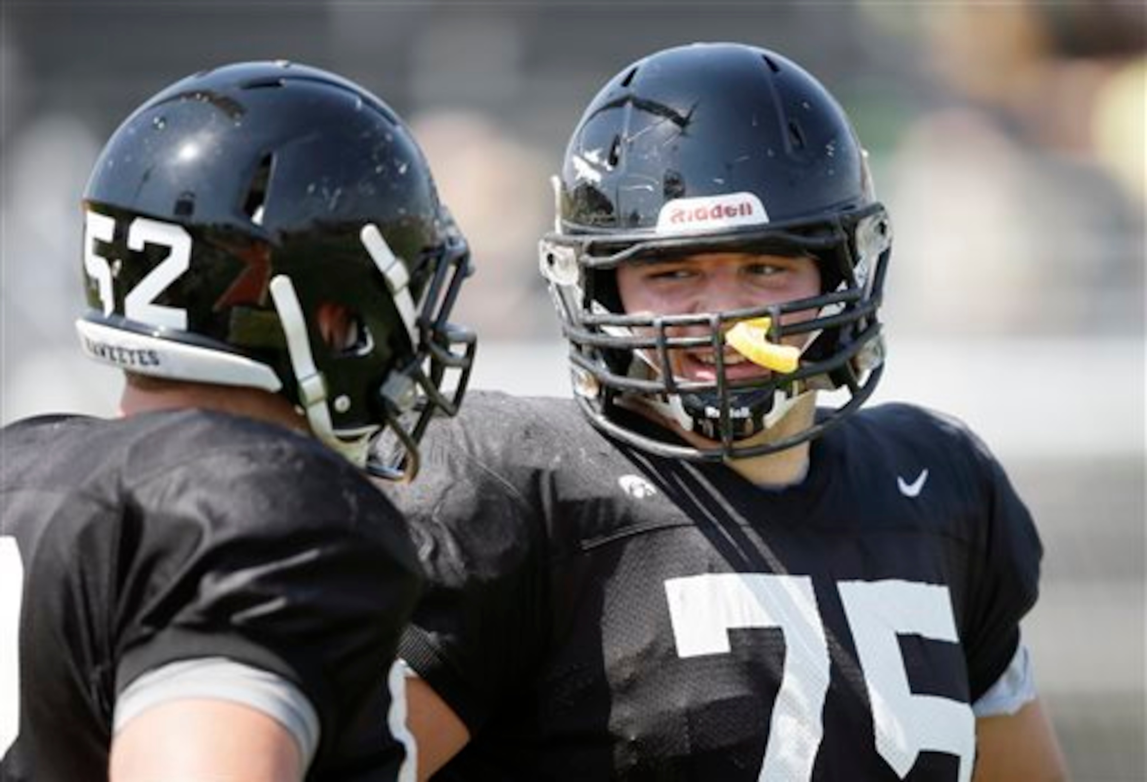 Iowa LT Ike Boettger faces a learning curve in replacing Brandon Scherff on Iowa's offensive line.