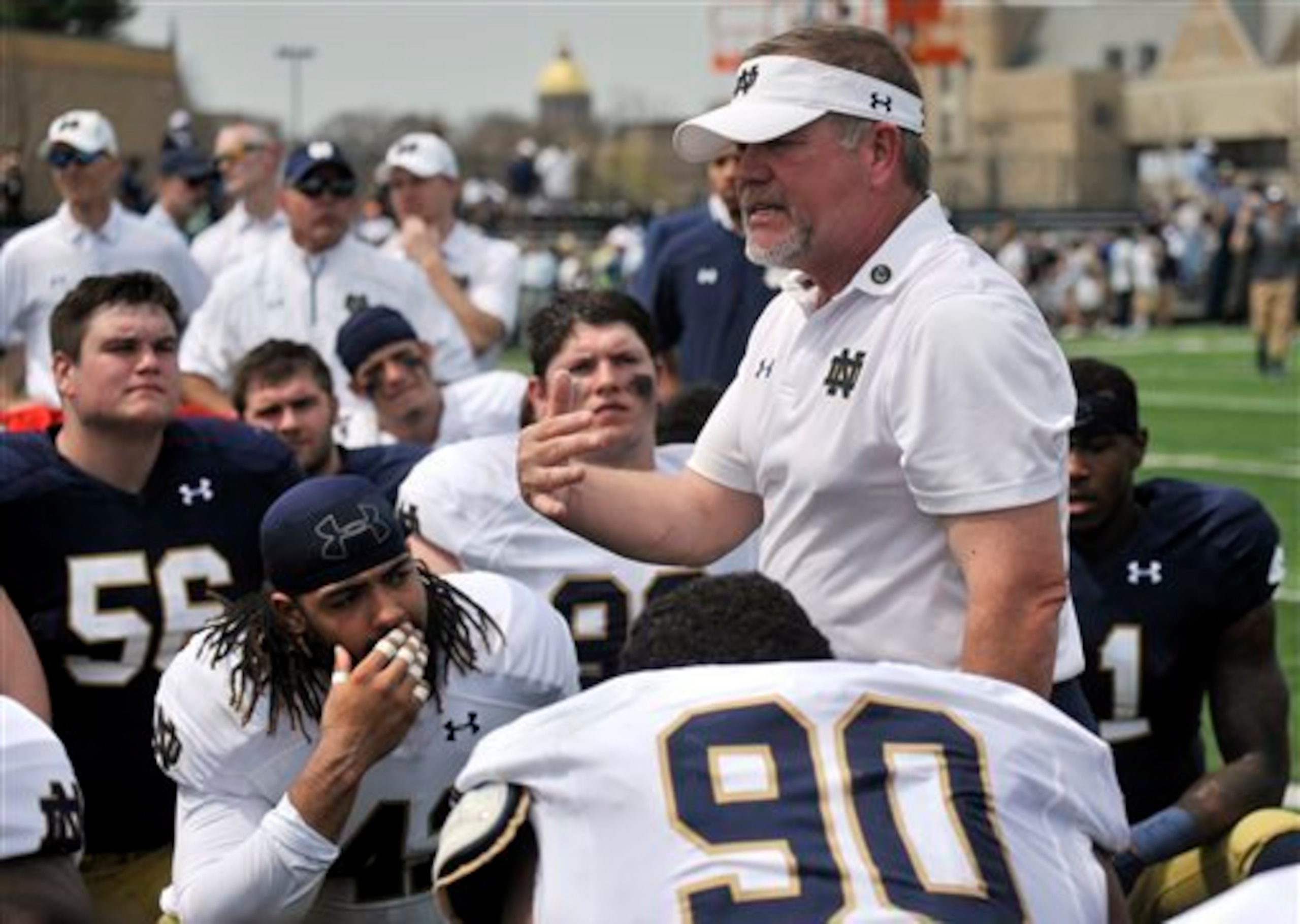 It was a quiet NFL draft weekend for Brian Kelly, but that won't be a trend.