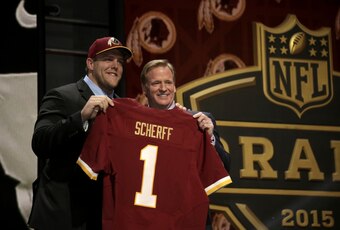 Washington surprised fan and pundit alike by selecting Iowa tackle Brandon Scherff No. 5 overall.