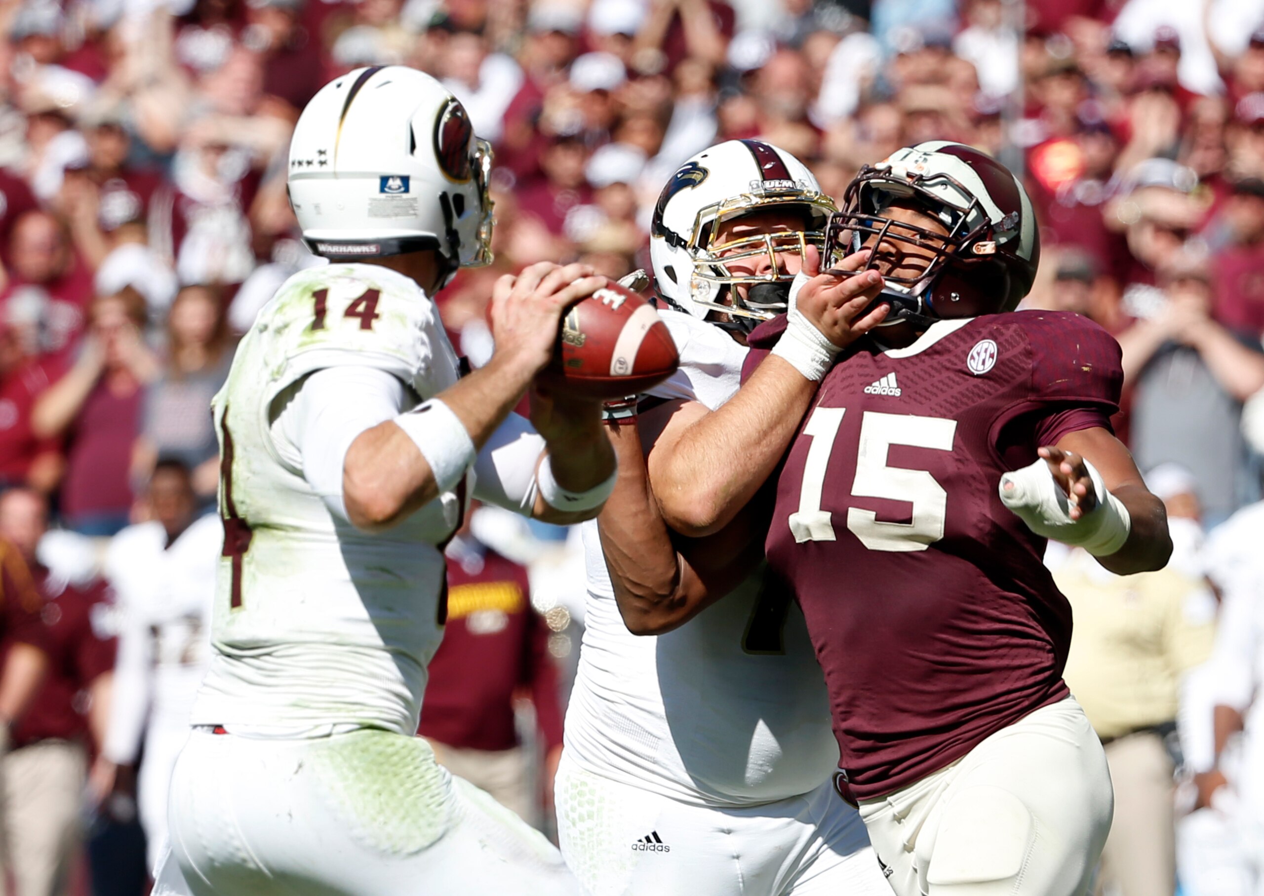 Myles Garrett was tough for opposing offensive lines to control last fall.