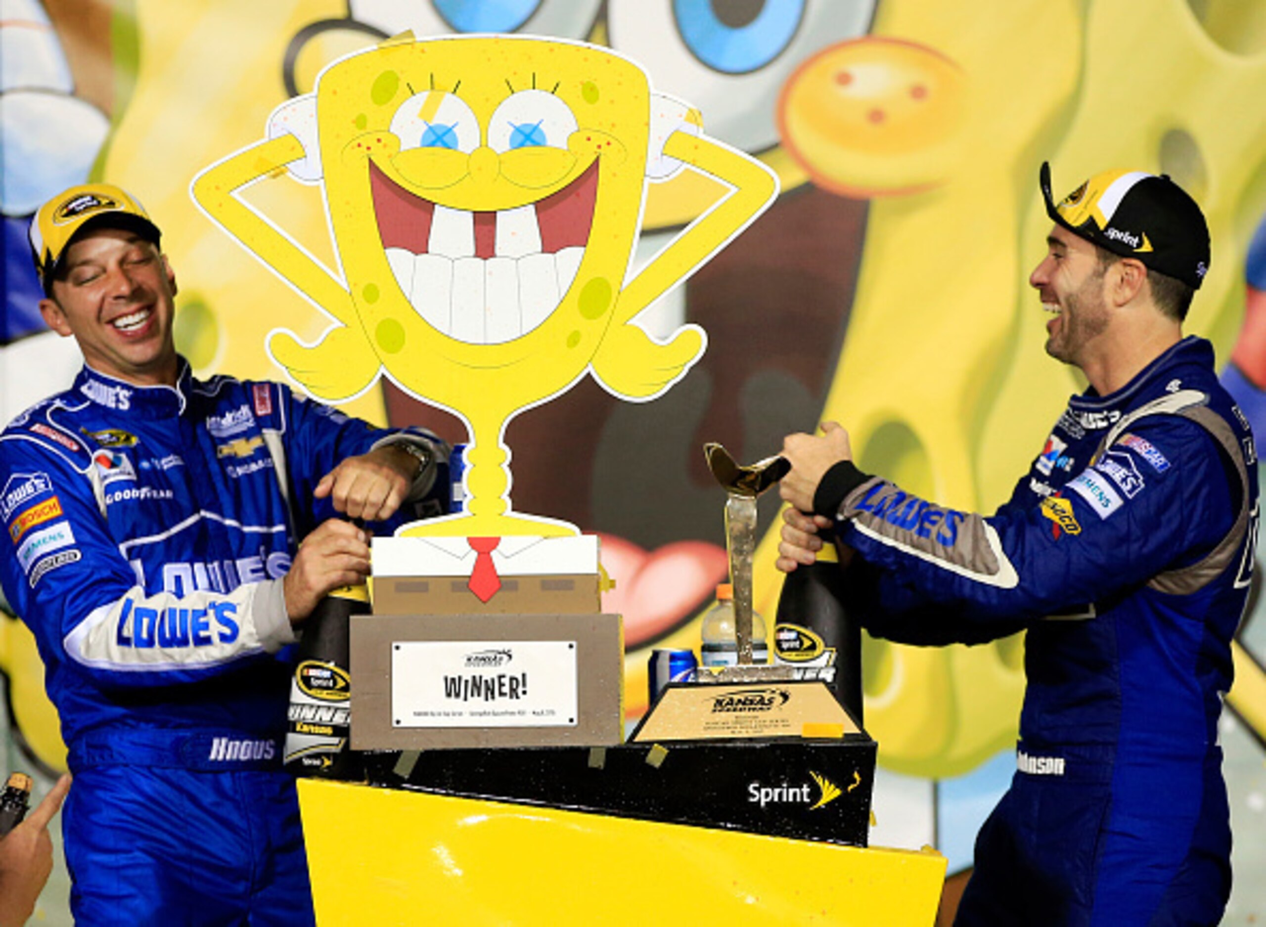 Crew chief Chad Knaus (left) appears to be on top of his game, along with driver Jimmie Johnson.